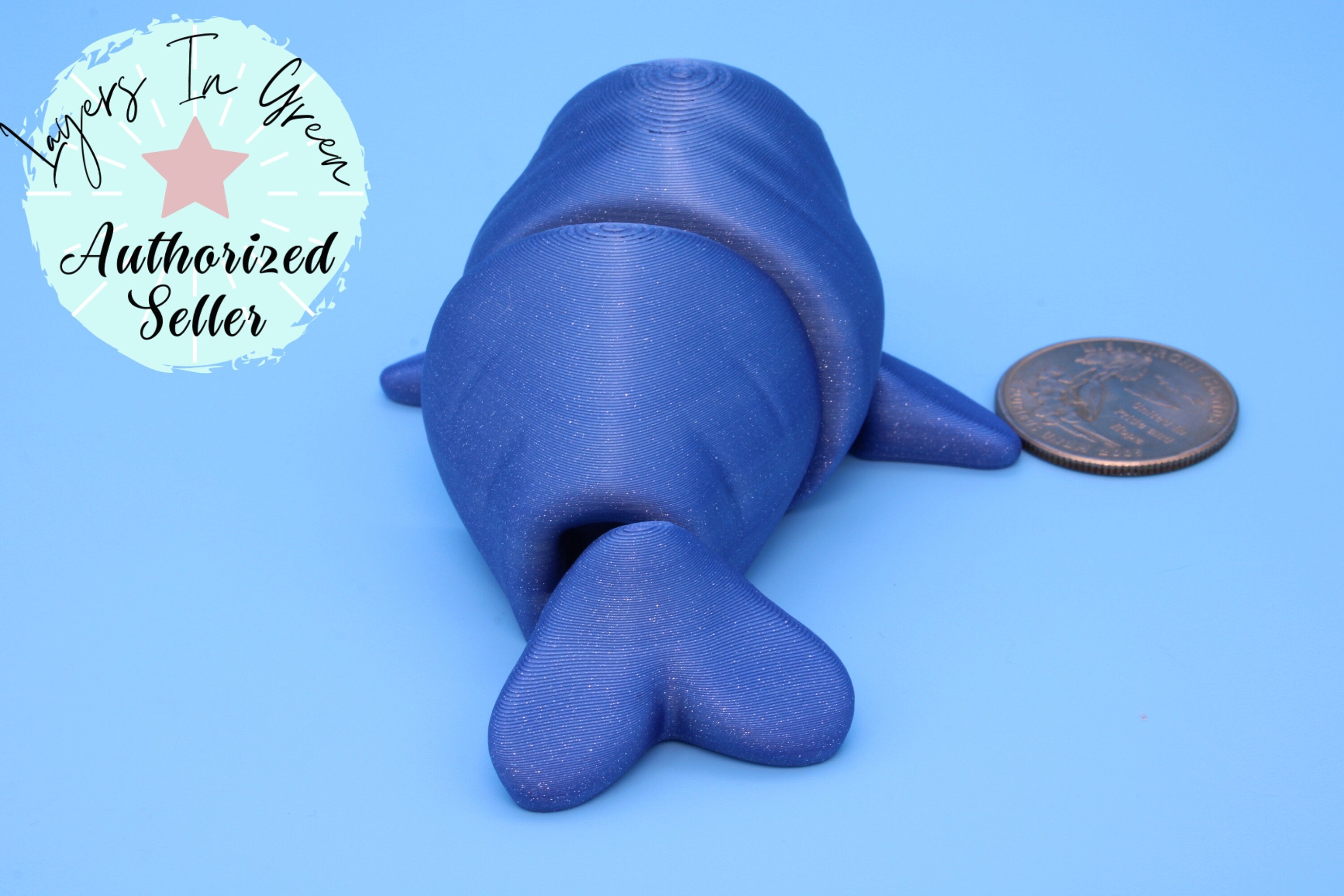 Seal with hand painted eyes, 3D Printed