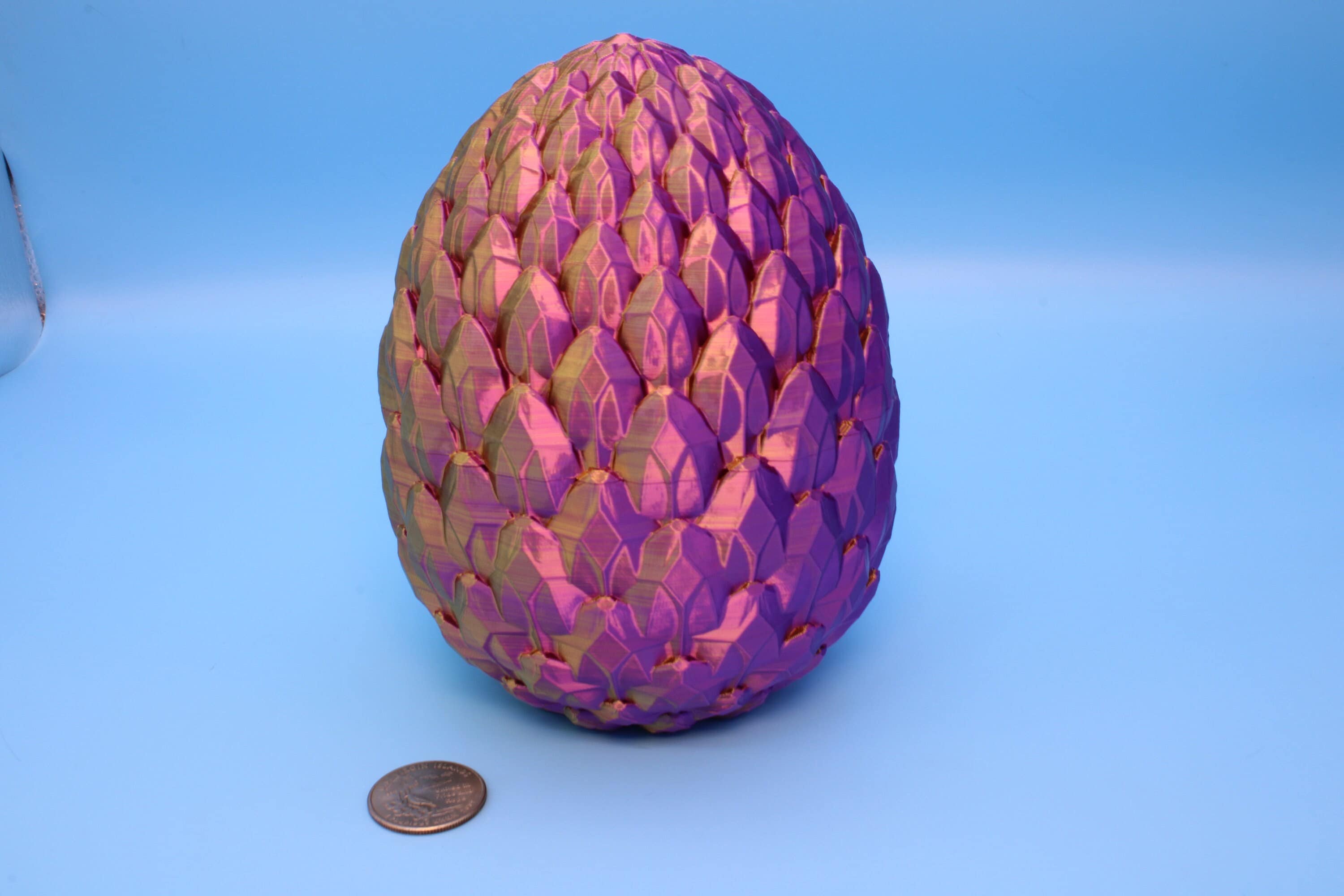 Dragon Scale Egg- Brown | 3D printed | Dragon Egg Storage! | 6 in. Dragon Scale Egg | Gift. Decorative Egg