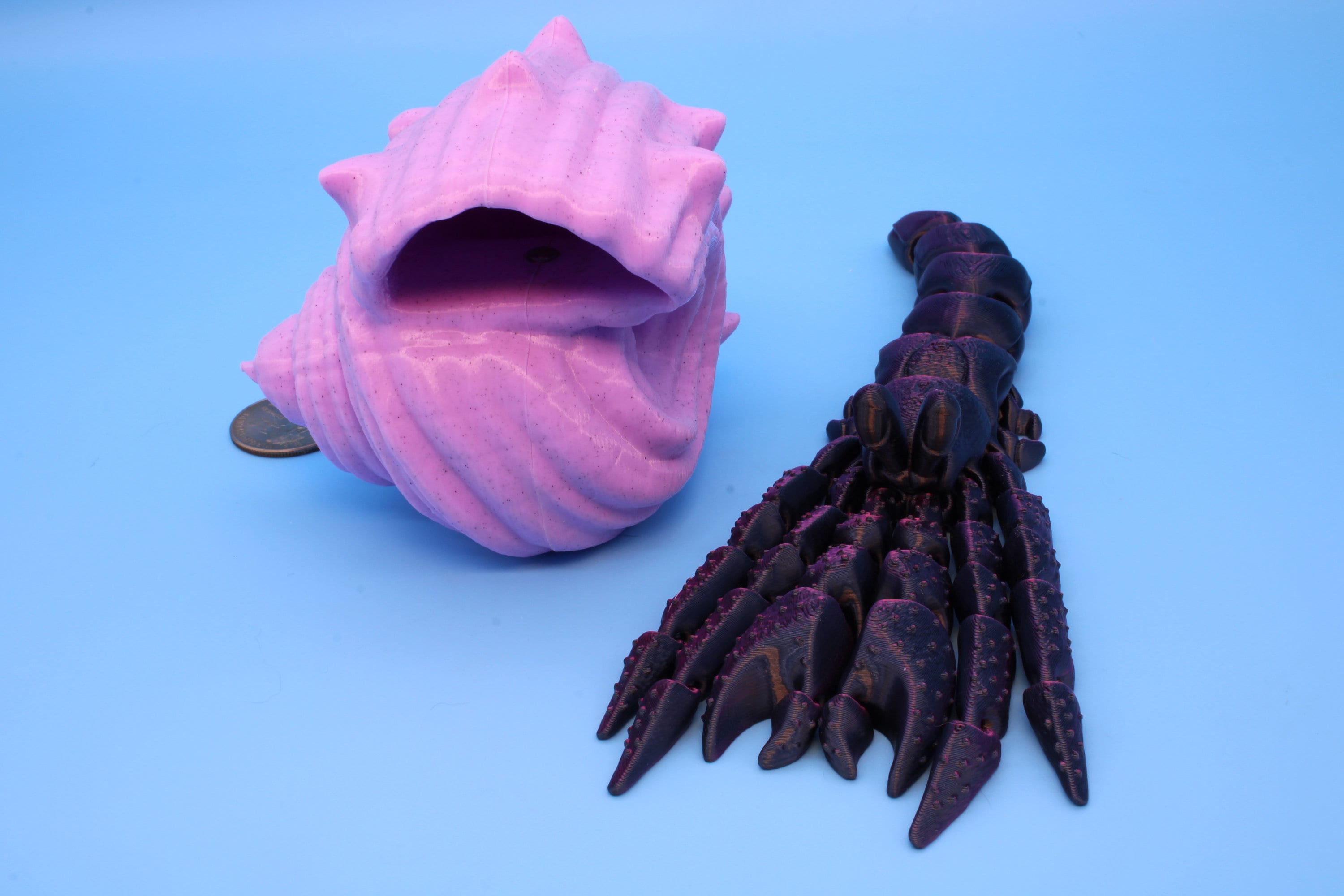 Articulating Hermit Crab with Shell | 3D Printed