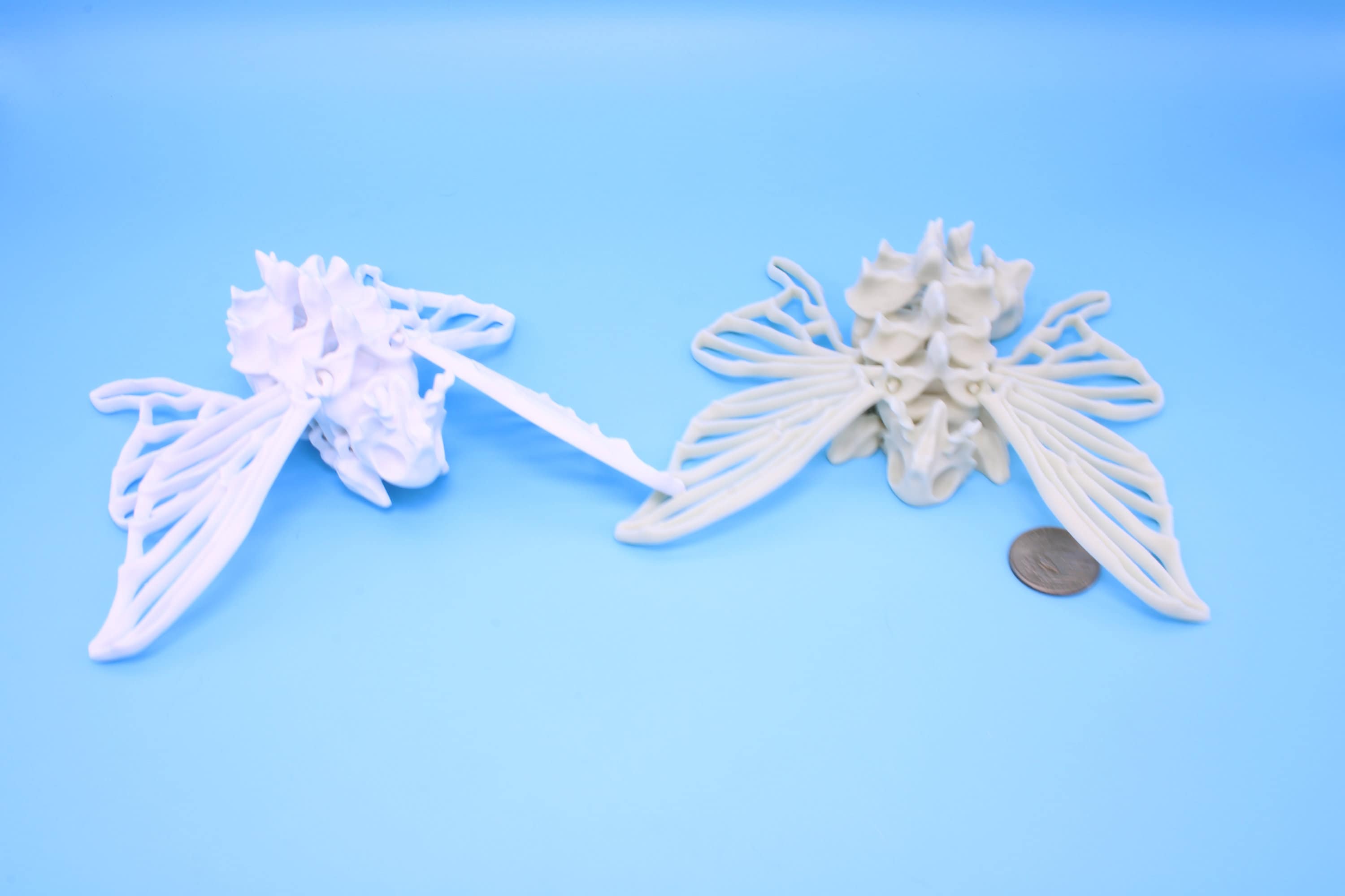 Bone Moth | Bone White, White, & Black | 3D Printed