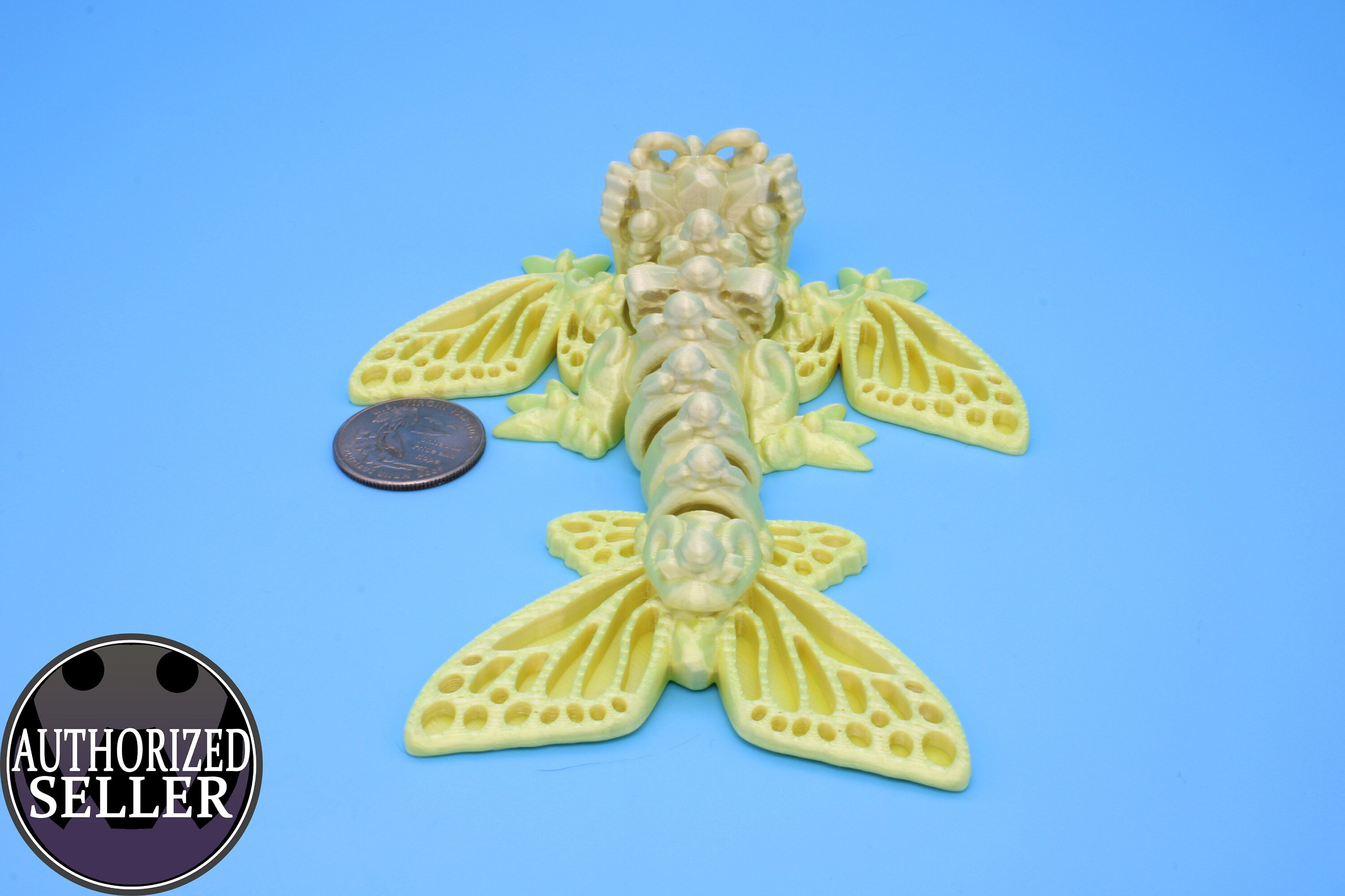 Butterfly Wyvern | 3D Printed | Wyvern Dragon | 6 in. | Dragon Toy | Fidget Toy | Flexi Dragon.