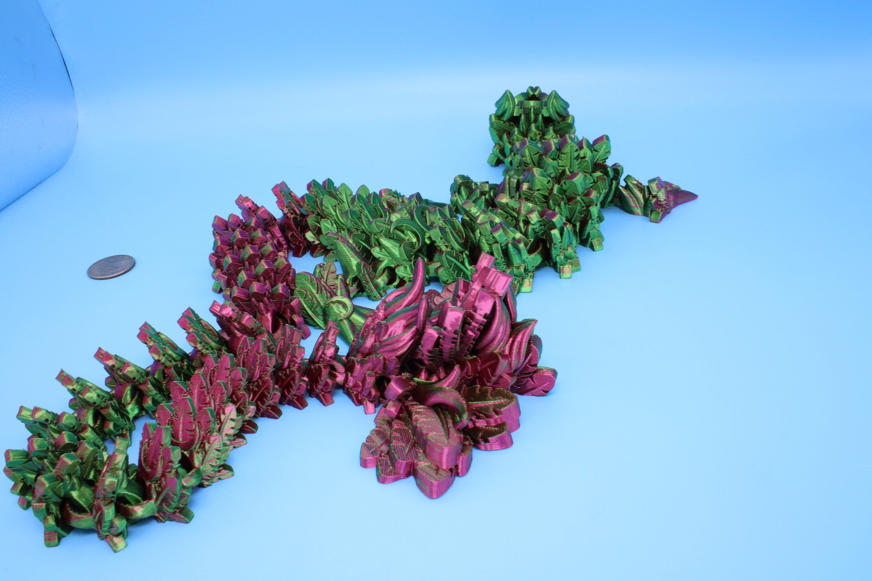 Lunar Dragon | Dual Color | 3D Printed Dragon 31 inches!