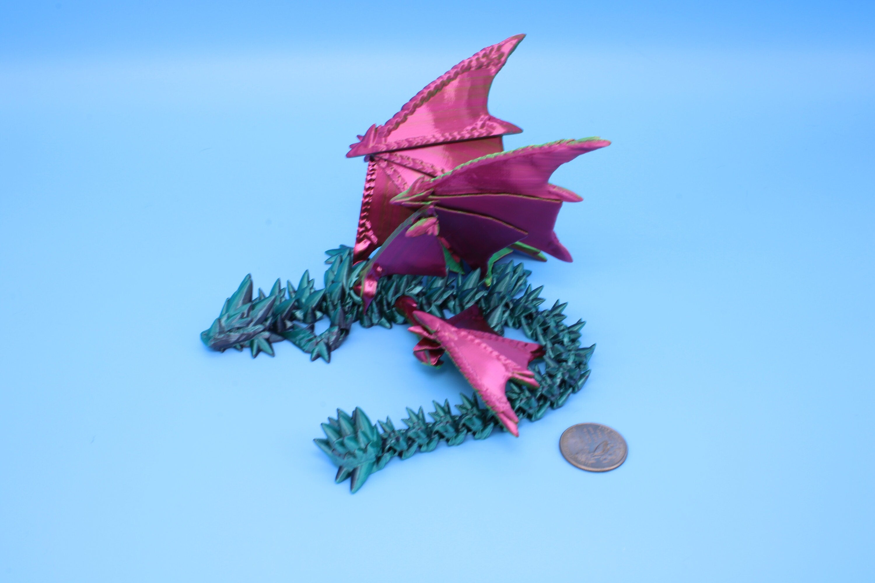 Spike Wing Dragon | 3D Printed Articulating Dragon 11.5 in.