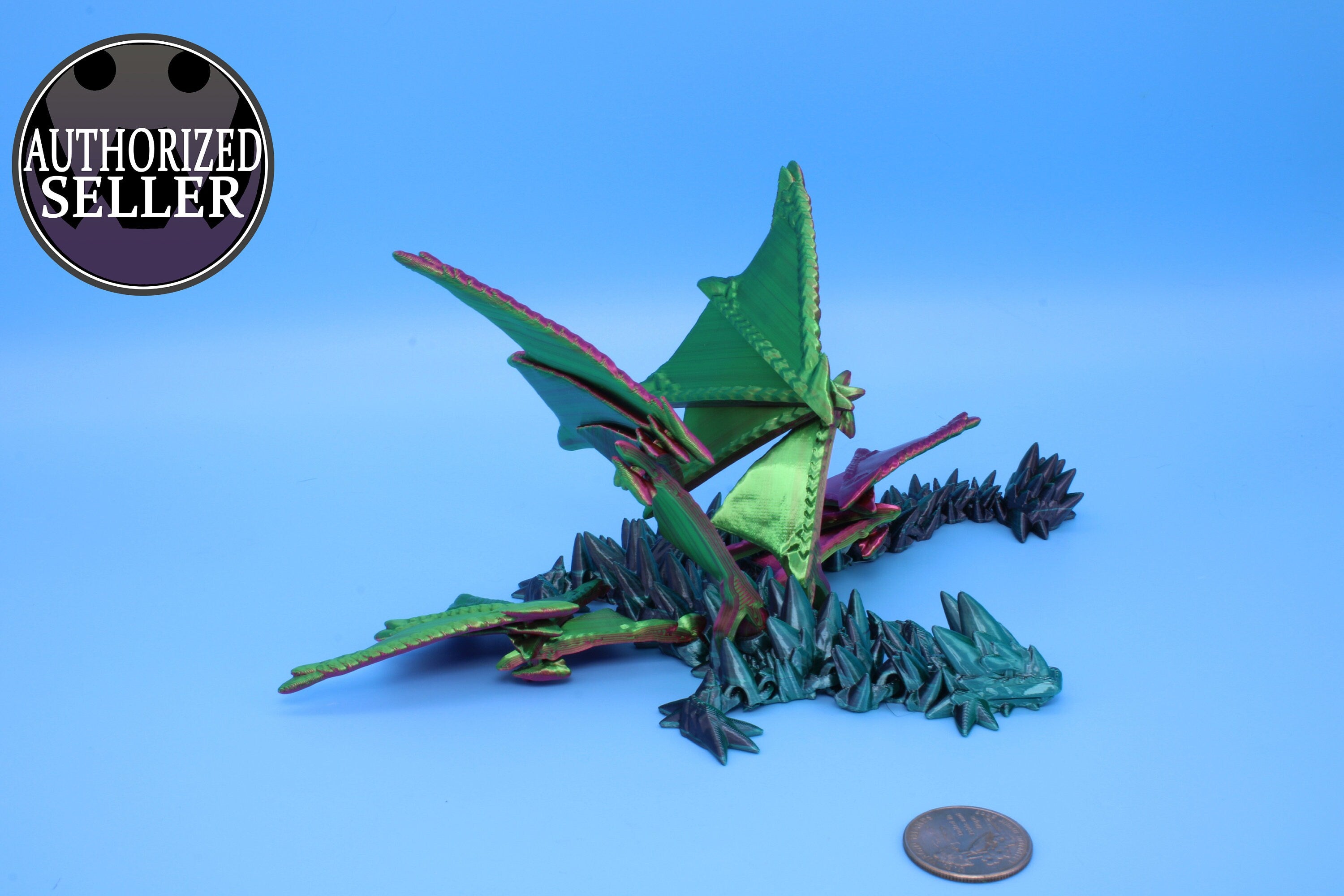 Spike Wing Dragon | 3D Printed Articulating Dragon 11.5 in.