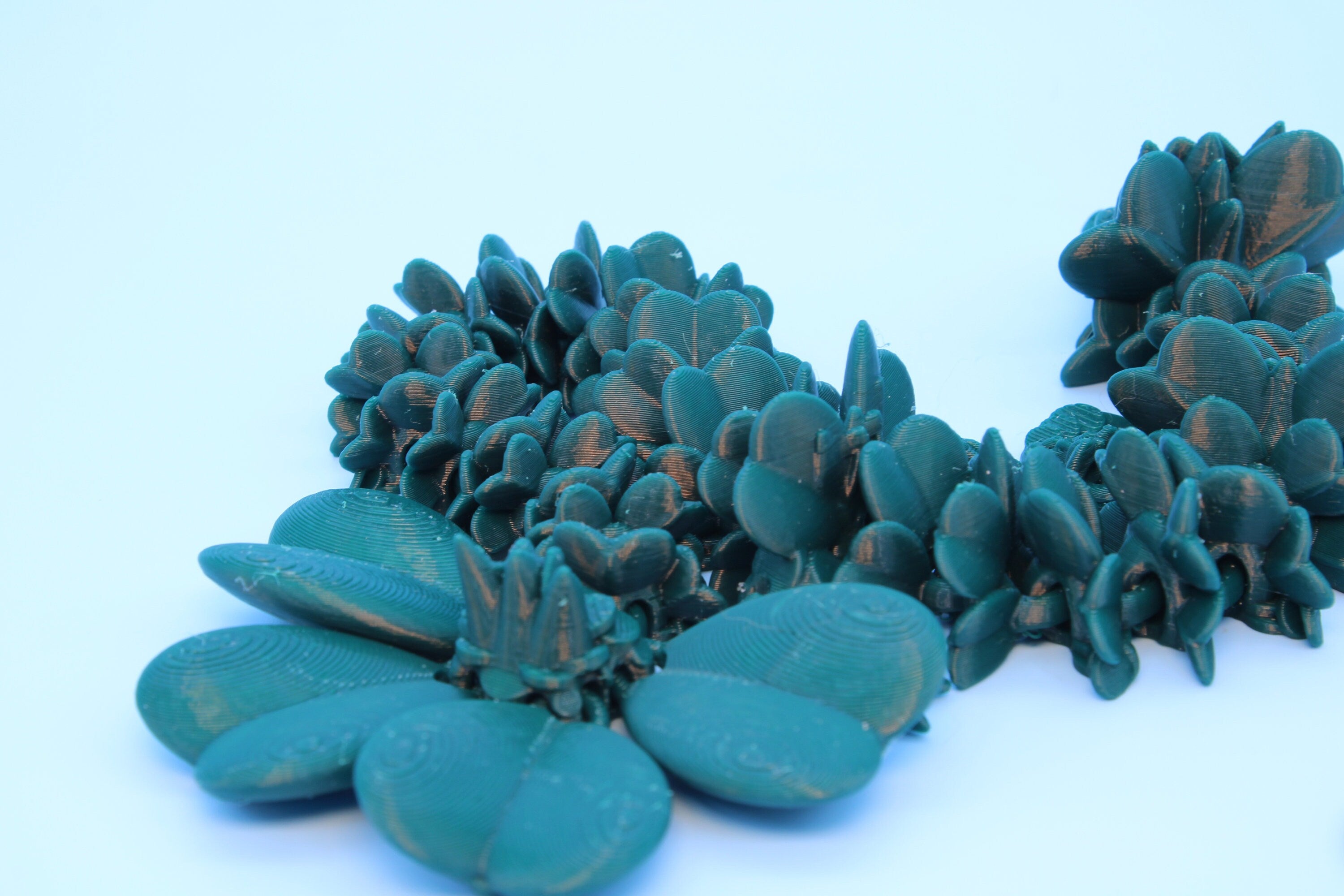 Miniature Clover Dragon |3D printed Articulating Dragon Fidget Toy | Flexi | 11 in. Lucky Dragon
