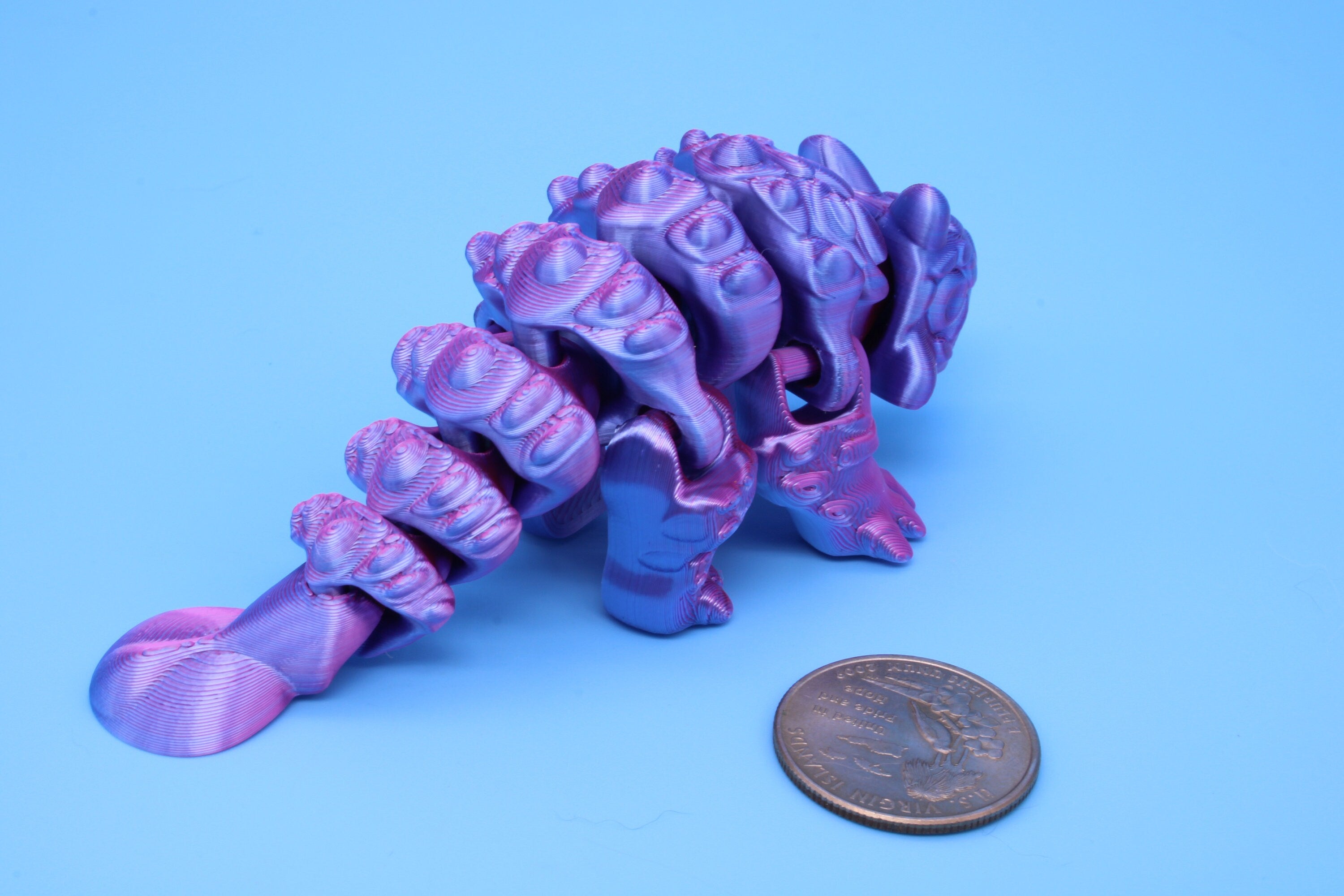 Dinosaur | Ankylosaurus | 3D Printed Cute Dino | 4.25 inches | Fidget Toy | Articulating Dinosaur