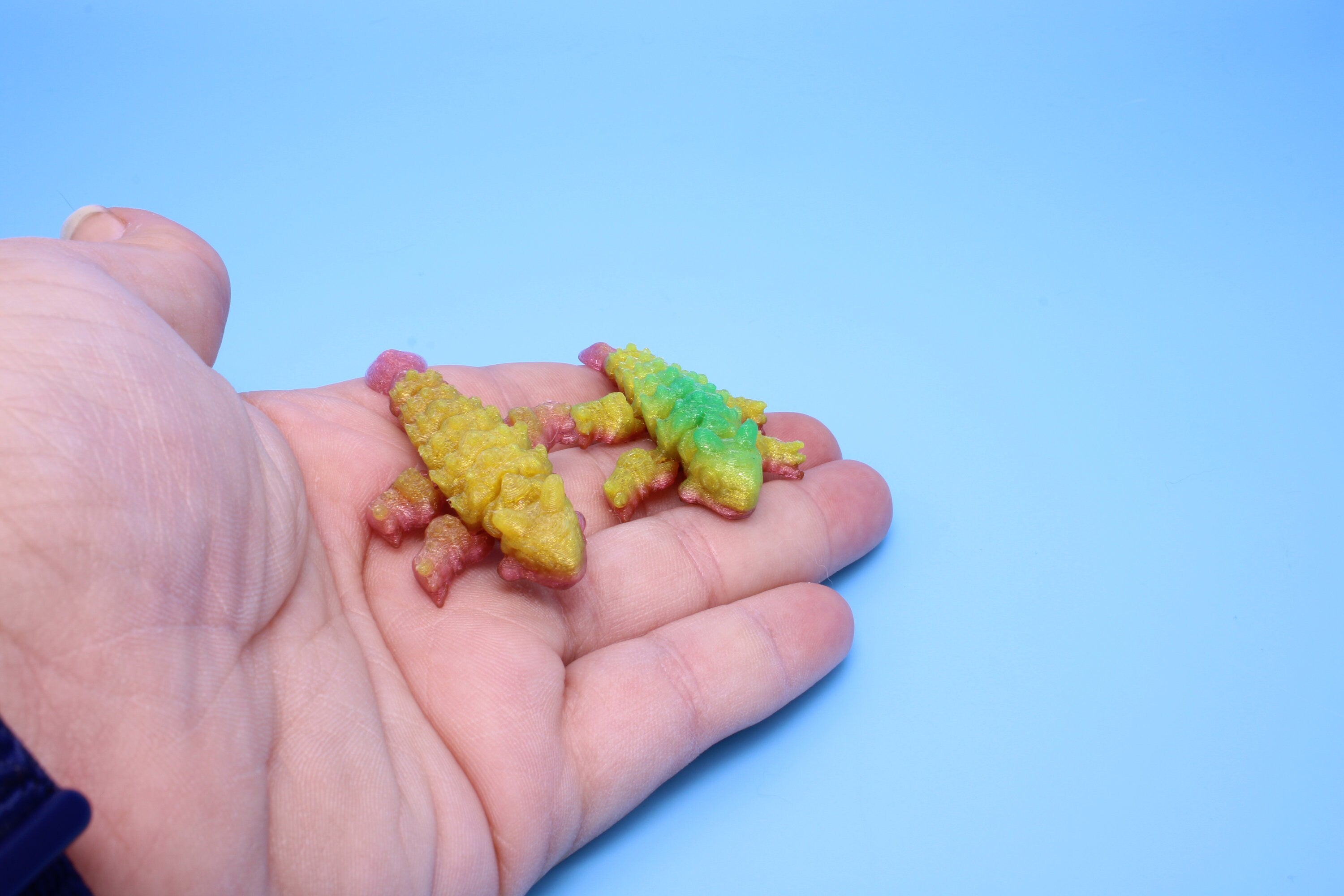 Dinosaur | Ankylosaurus - 2 Pack | 3D Printed Cute Dino | 2.2 inches | Fidget Toy | Articulating Dinosaur (TPU)