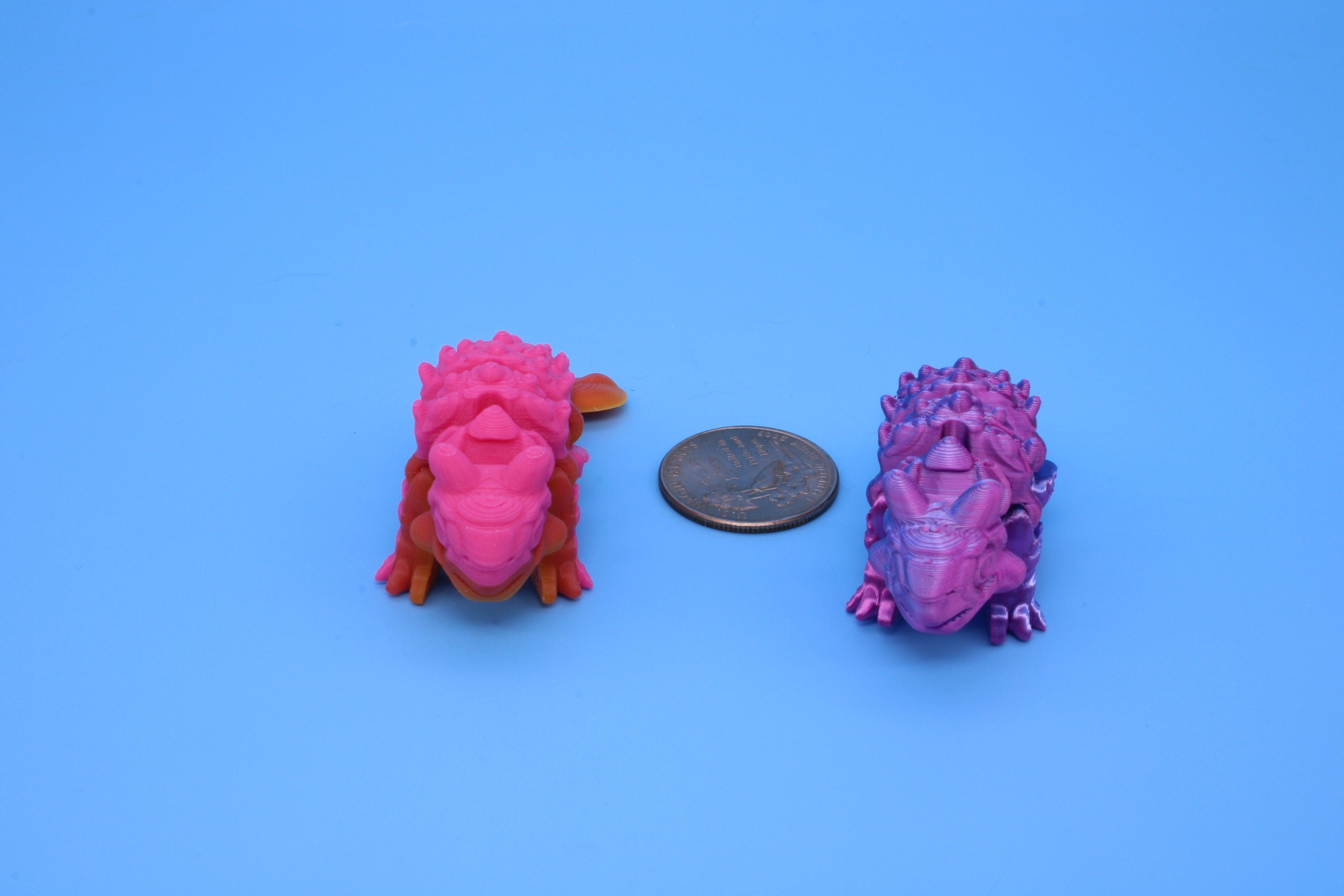 Dinosaur | Ankylosaurus - 2 Pack | 3D Printed Cute Dino | 3 inches | Fidget Toy | Articulating Dinosaur