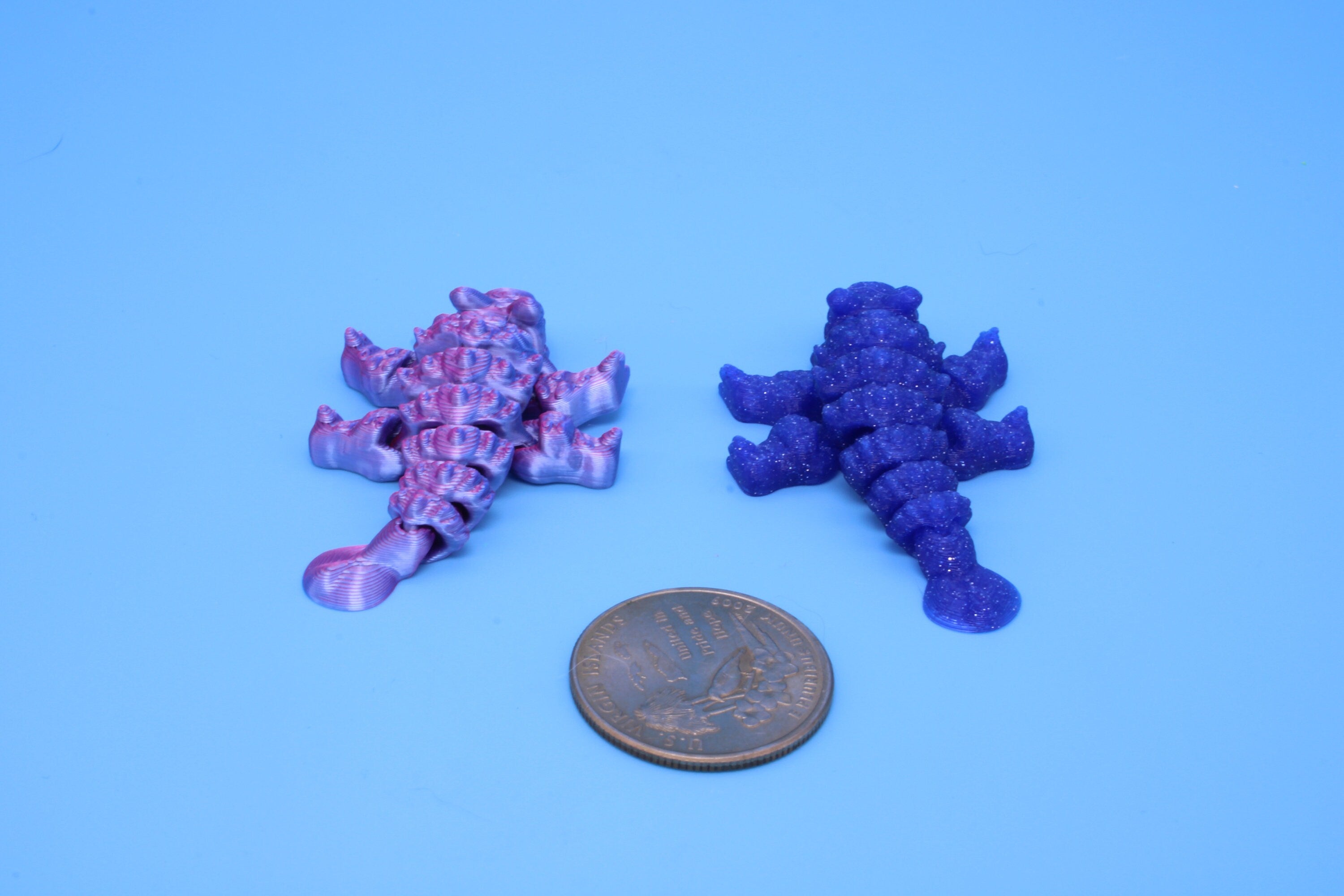 Dinosaur | Ankylosaurus - 2 Pack | 3D Printed Cute Dino | 2.2 inches | Fidget Toy | Articulating Dinosaur