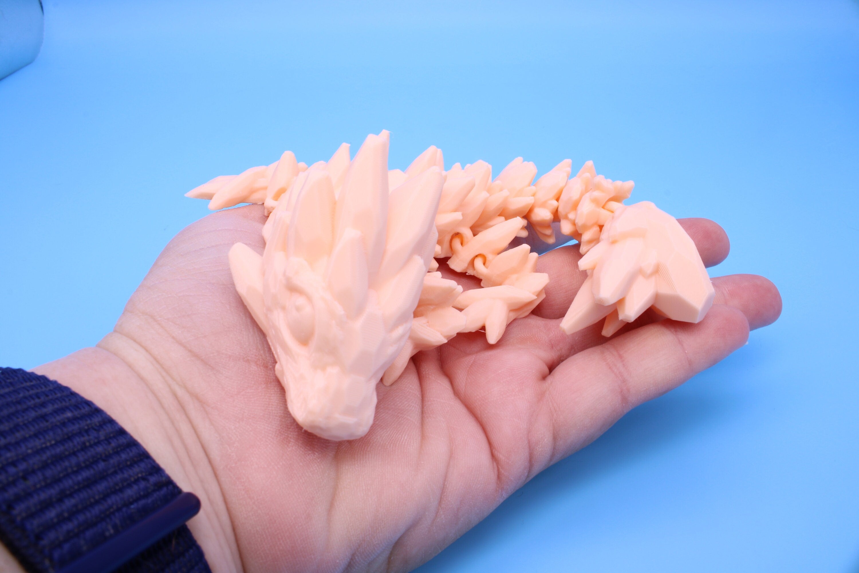 Baby Gem Dragon, 3D Printed, Articulating Dragon 8 in. TPU (Made)
