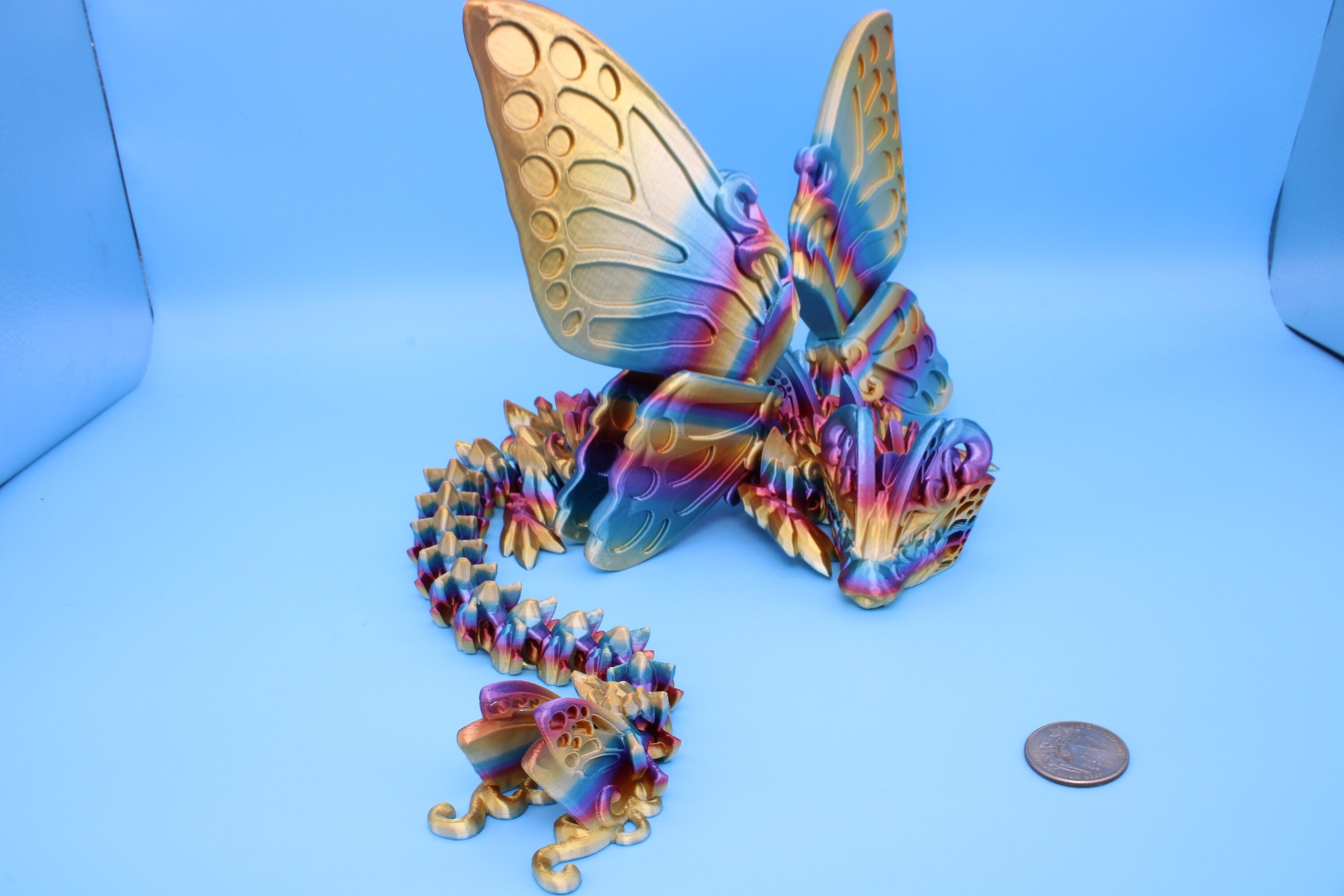 Butterfly Wing Dragon | 3D Printed Articulating Dragon 18 in.