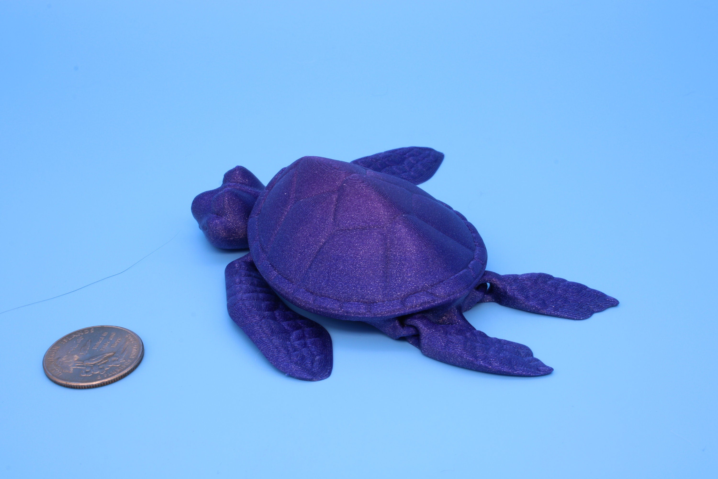 Turtle- Miniature, Articulating, 3D printed