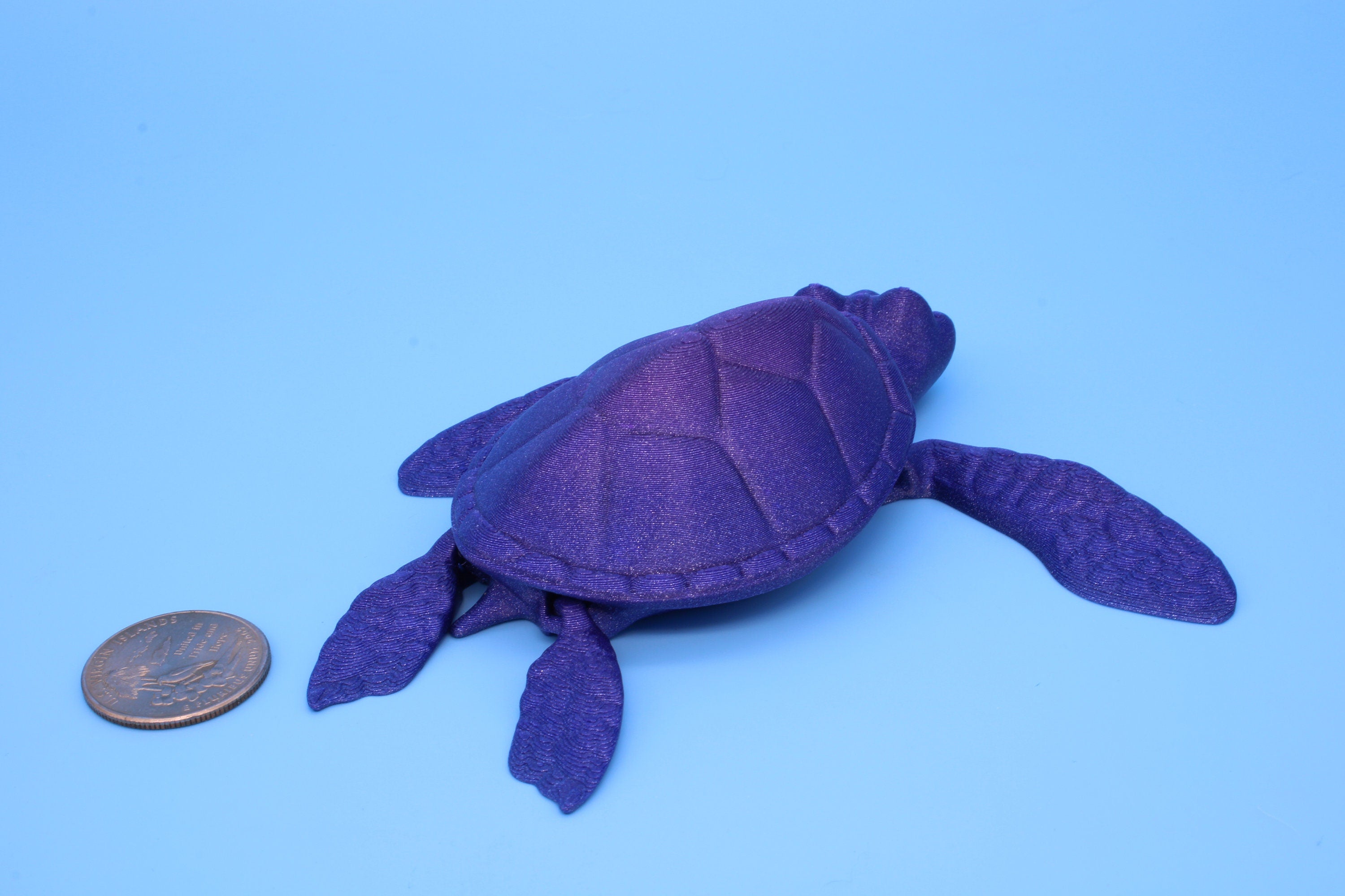 Turtle- Miniature, Articulating, 3D printed