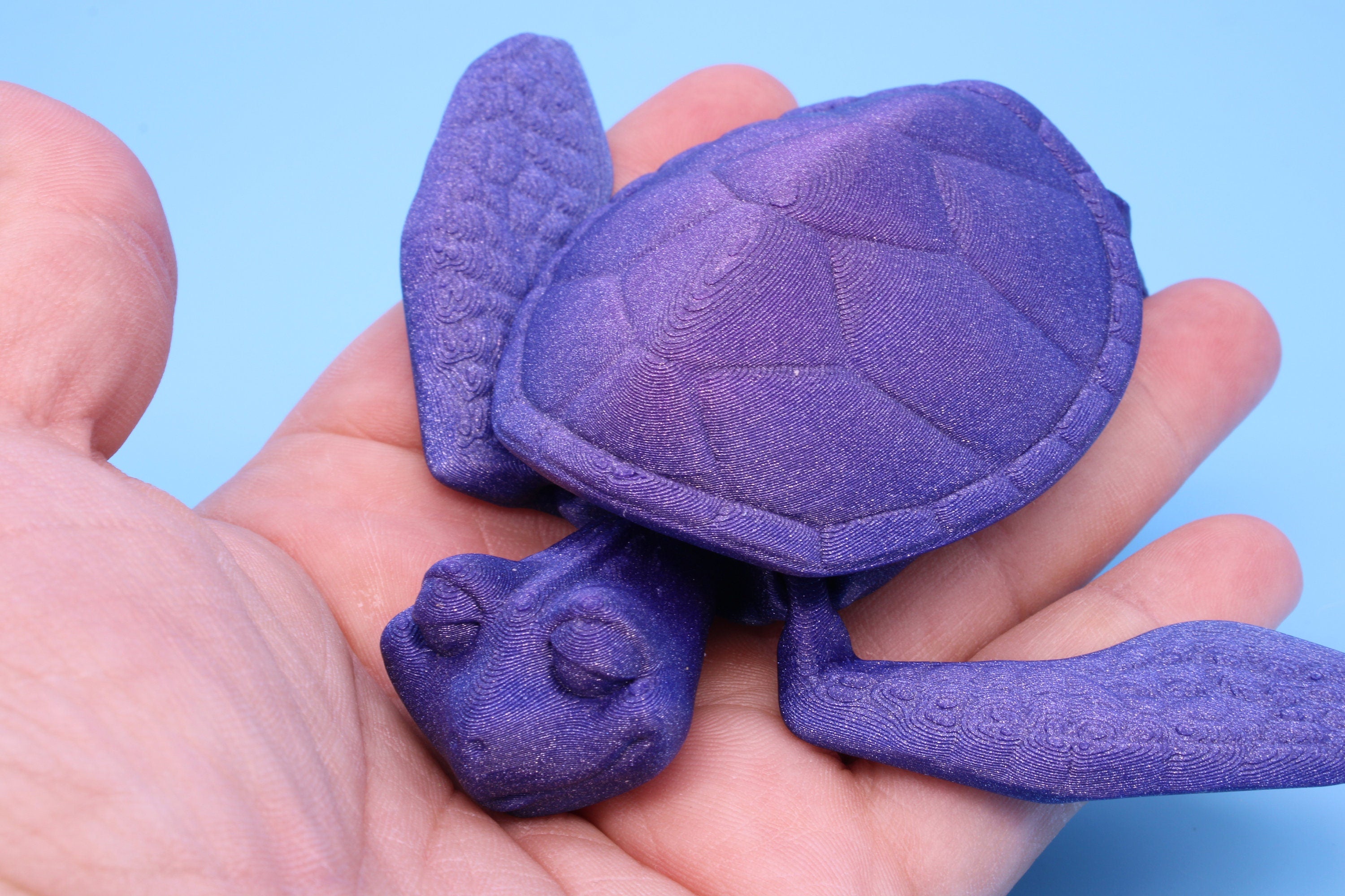 Turtle- Miniature, Articulating, 3D printed