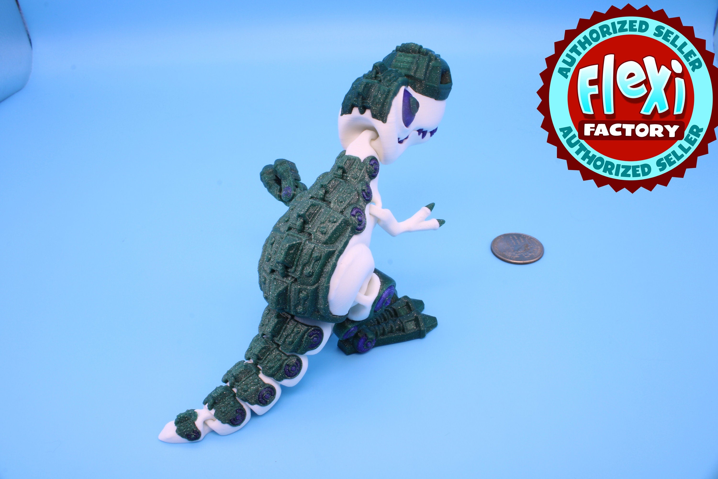 Flexi T-Rex | Articulating | 3D Printed | Tyrannosaurus | Super Cute Dinosaur.