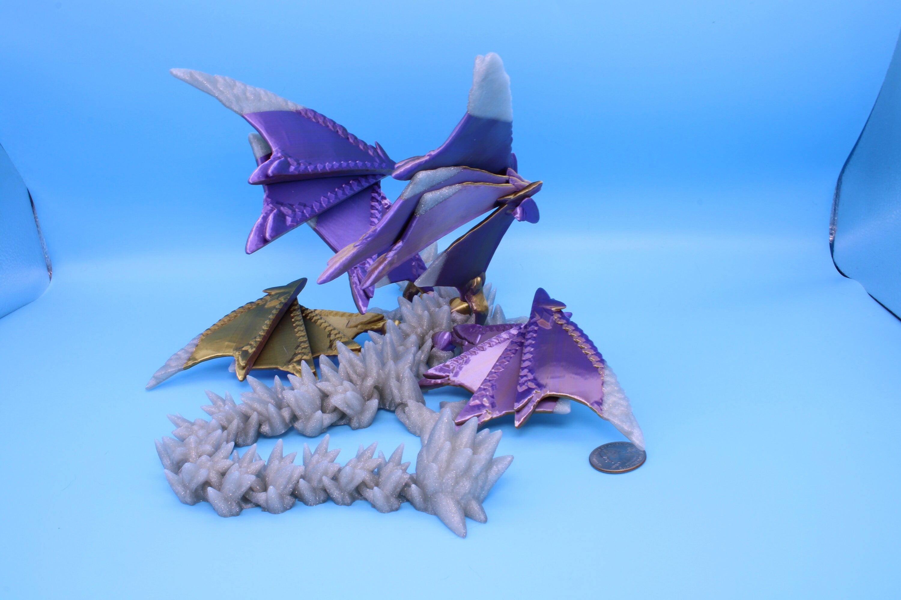 Spike Wing Dragon | 3D Printed Articulating Dragon 19 in.