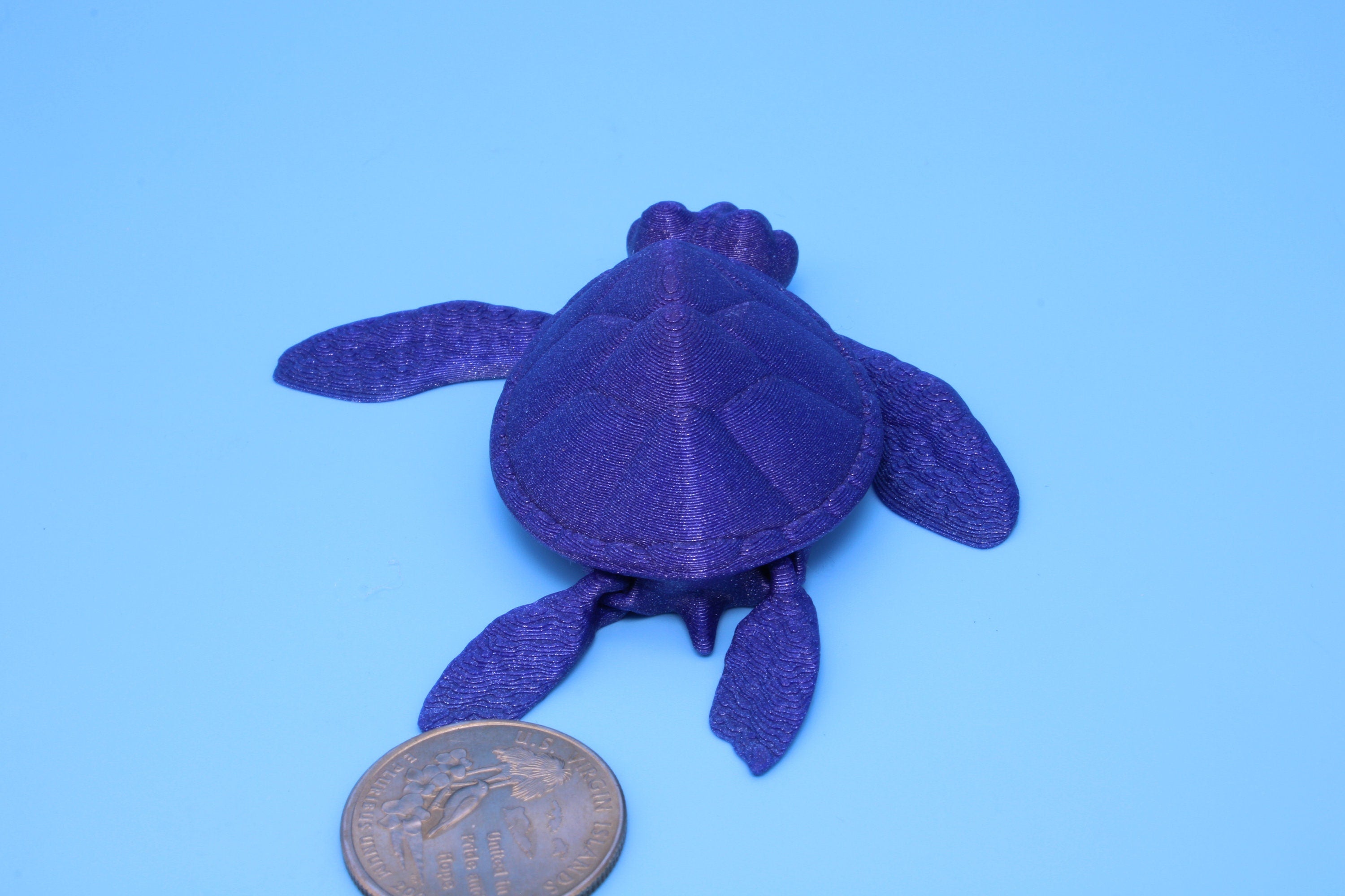 Turtle- Miniature, Articulating, 3D printed