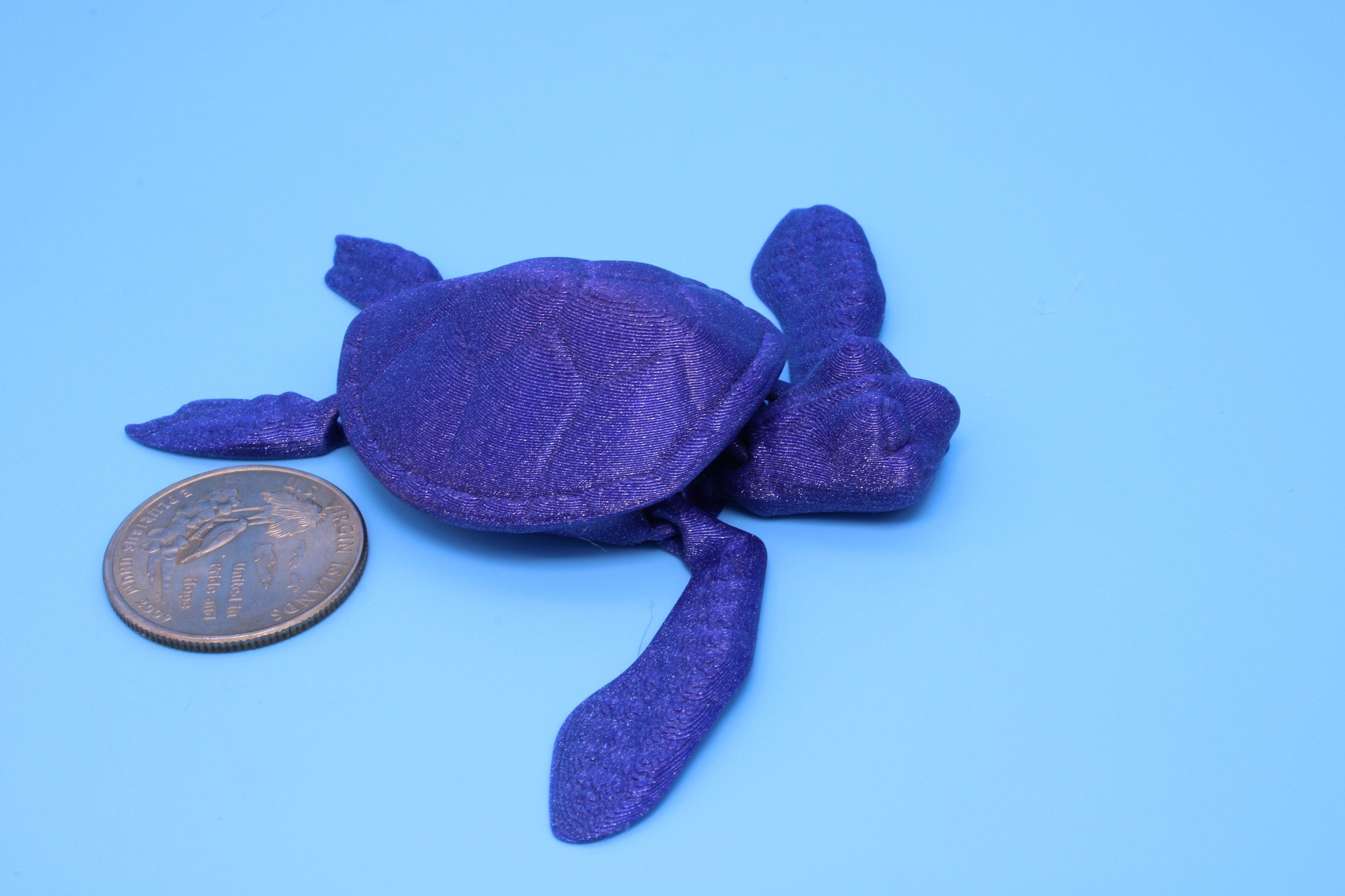 Turtle- Miniature, Articulating, 3D printed