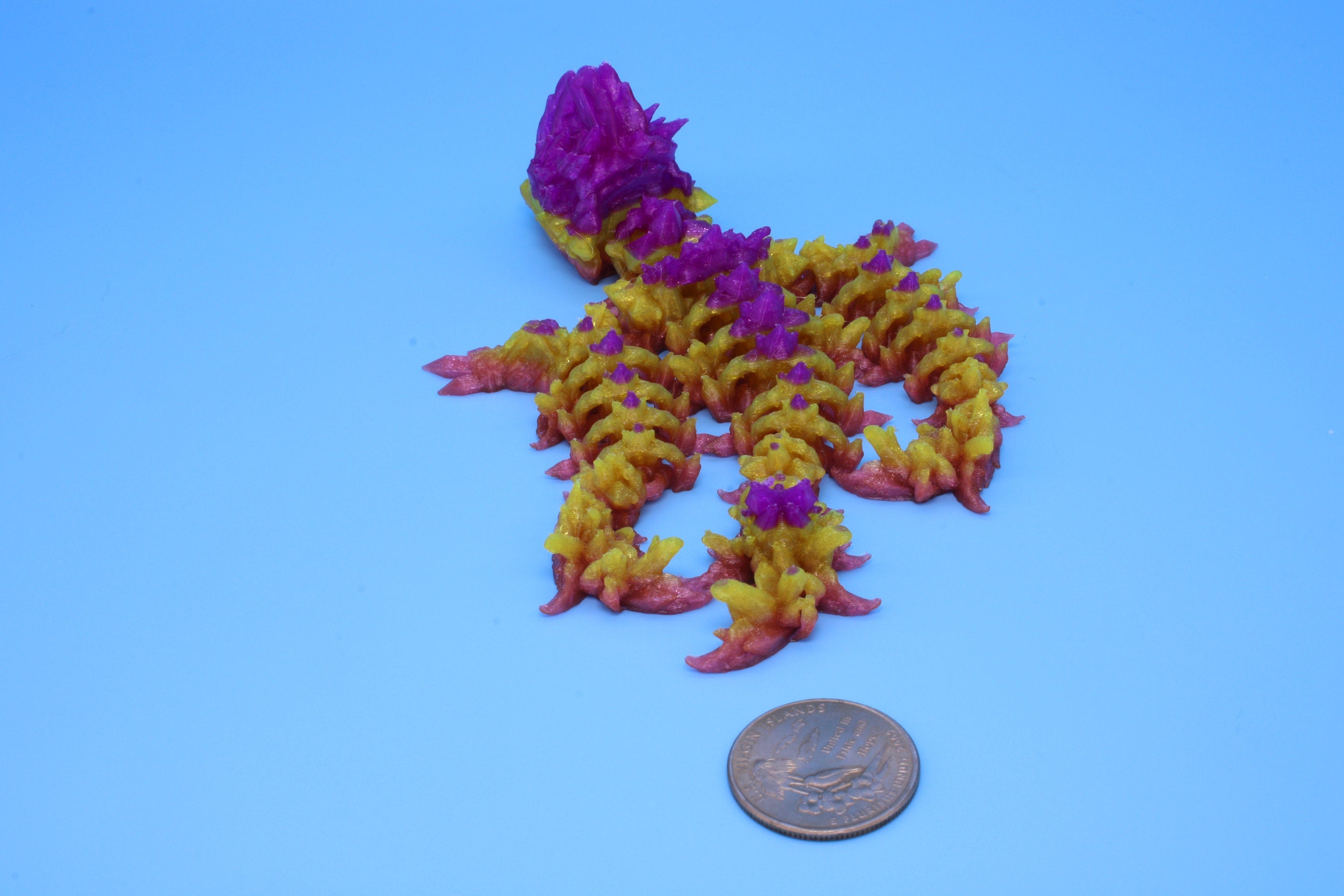 Jellyfish Dragon 3D printed, Articulating