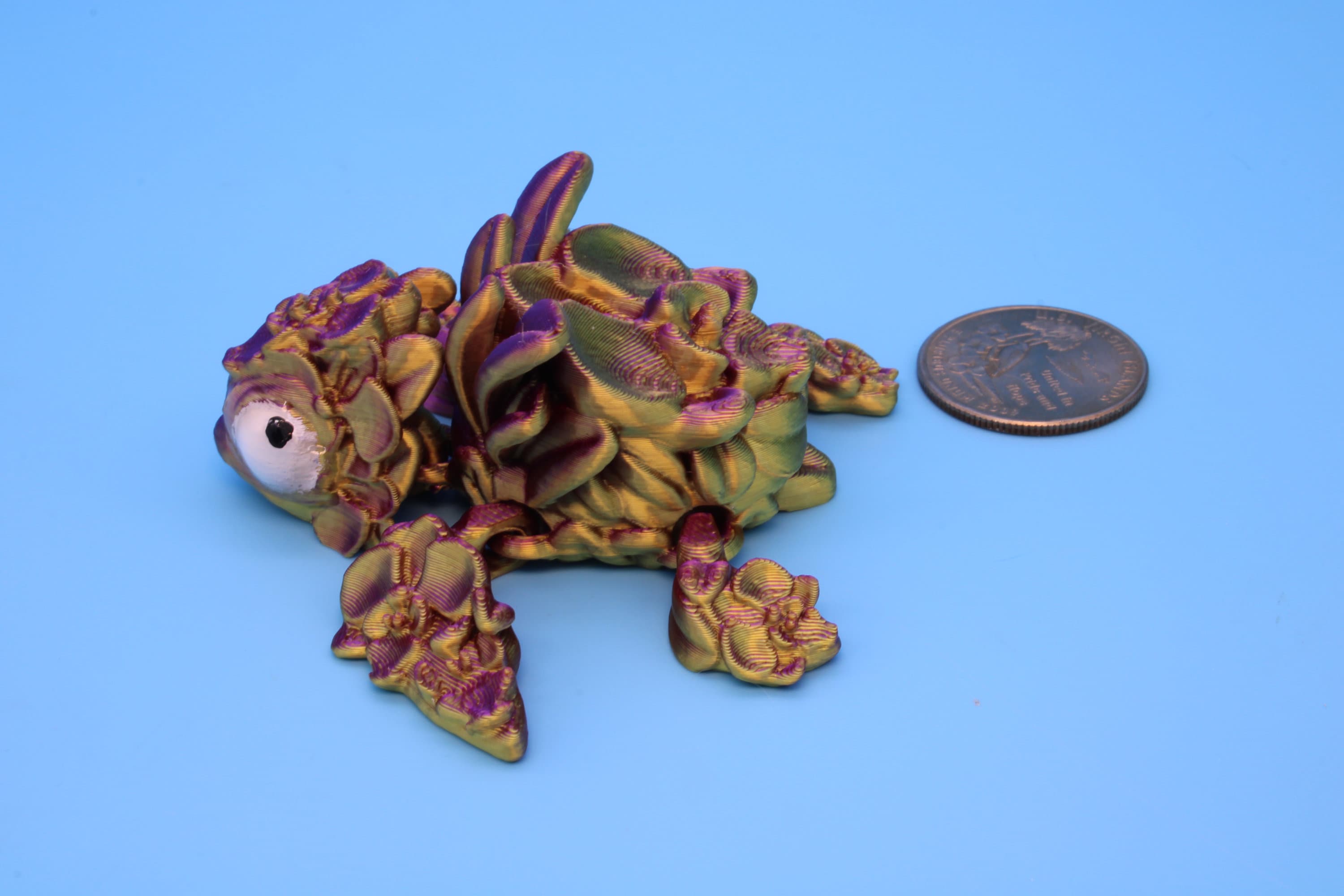 Miniature Turtle, 3D Printed Orchid Turtle