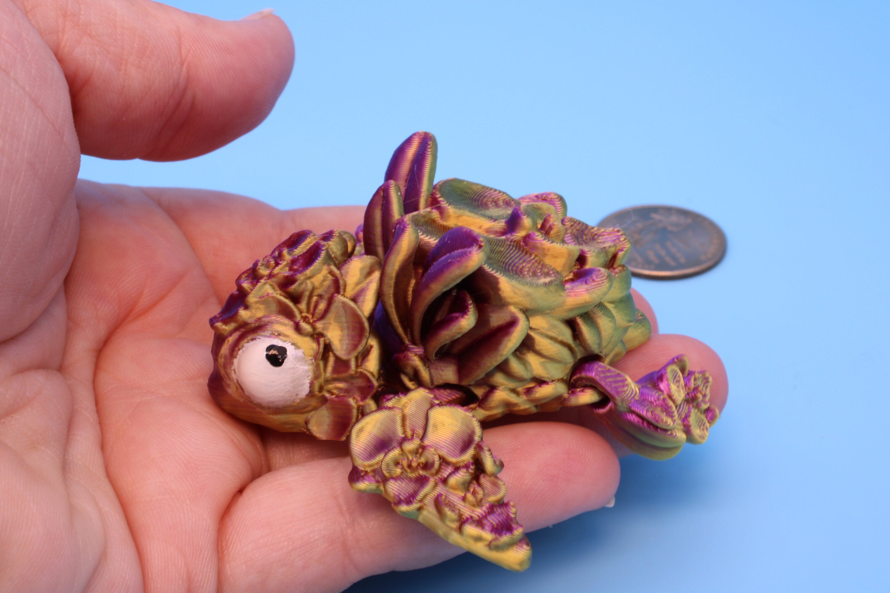 Miniature Turtle, 3D Printed Orchid Turtle