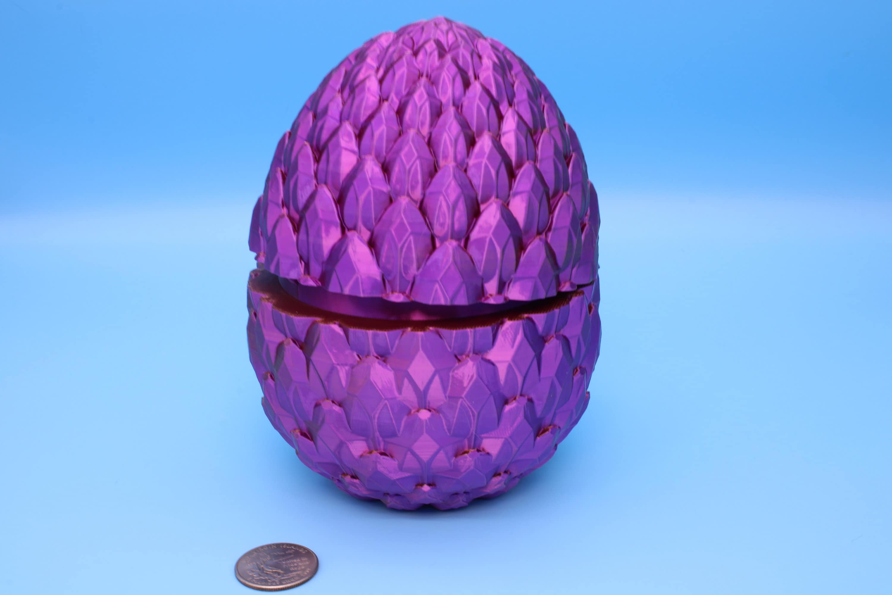 Dragon Scale Egg- Brown | 3D printed | Dragon Egg Storage! | 6 in. Dragon Scale Egg | Gift. Decorative Egg