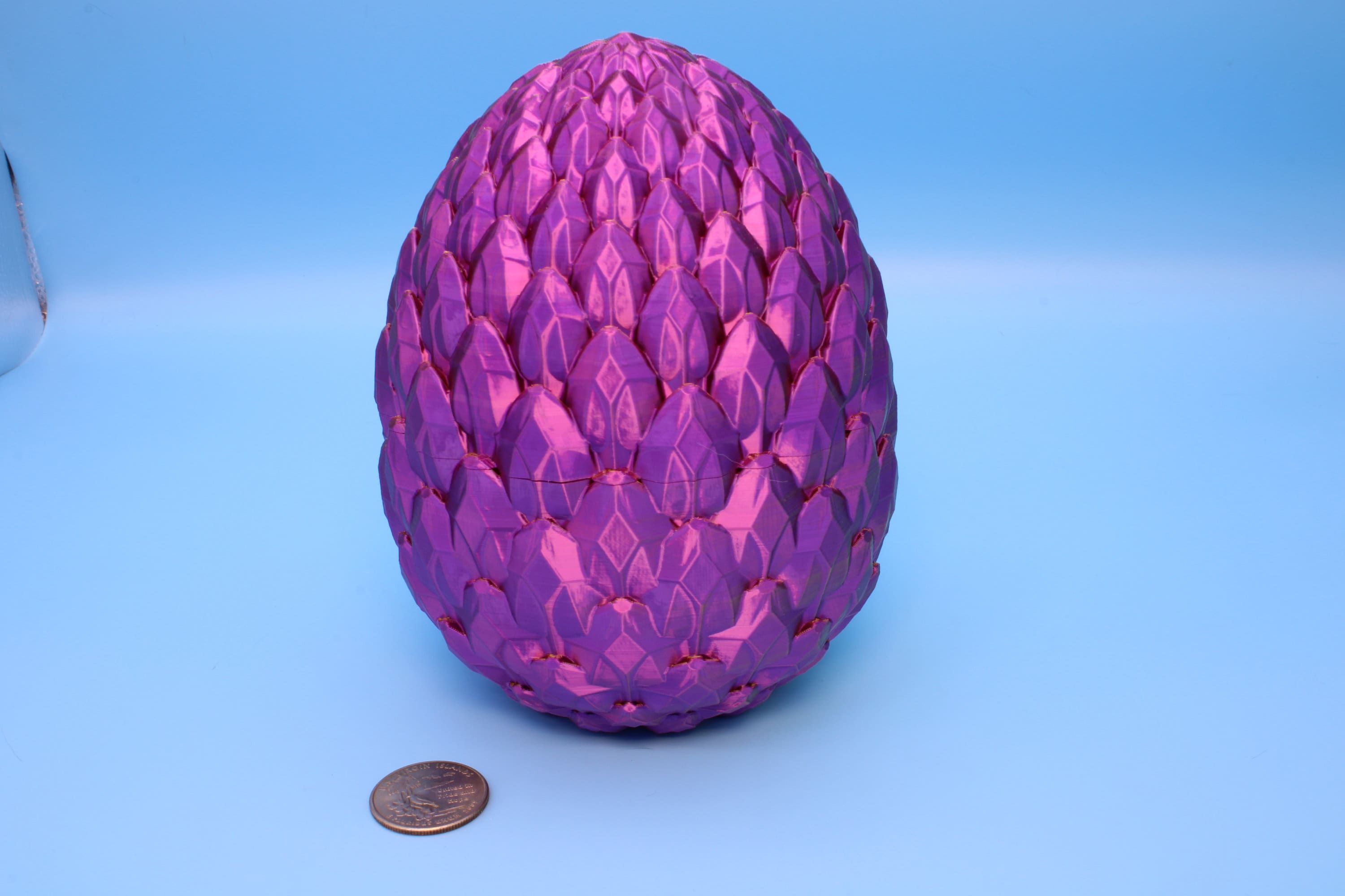 Dragon Scale Egg- Brown | 3D printed | Dragon Egg Storage! | 6 in. Dragon Scale Egg | Gift. Decorative Egg
