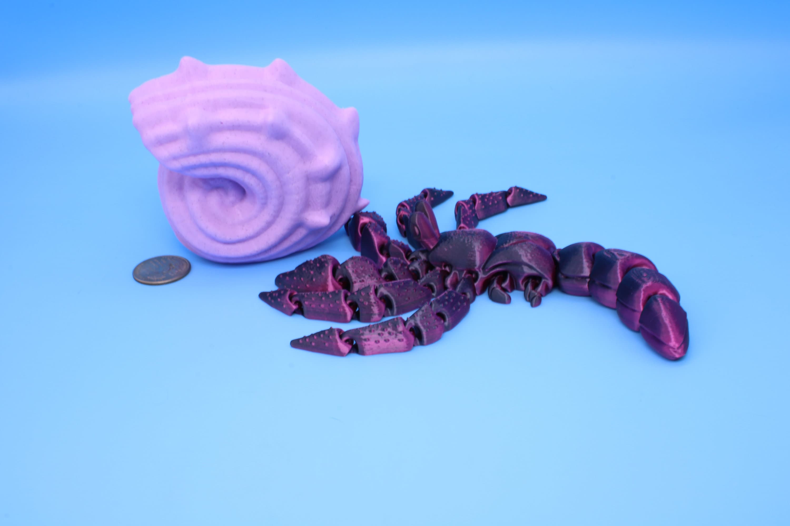 Articulating Hermit Crab with Shell | 3D Printed
