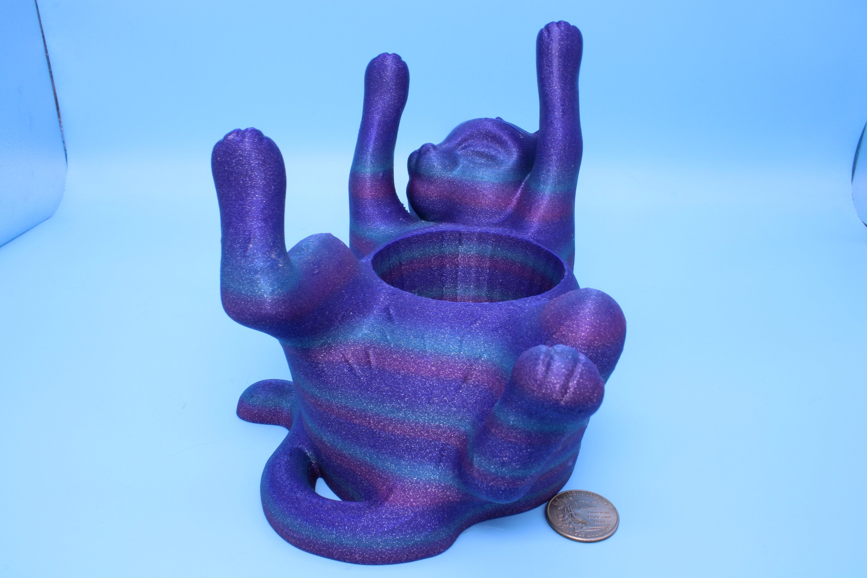 Cat- Flower Pot, Pen Holder, or Small Dish | 3D Printed