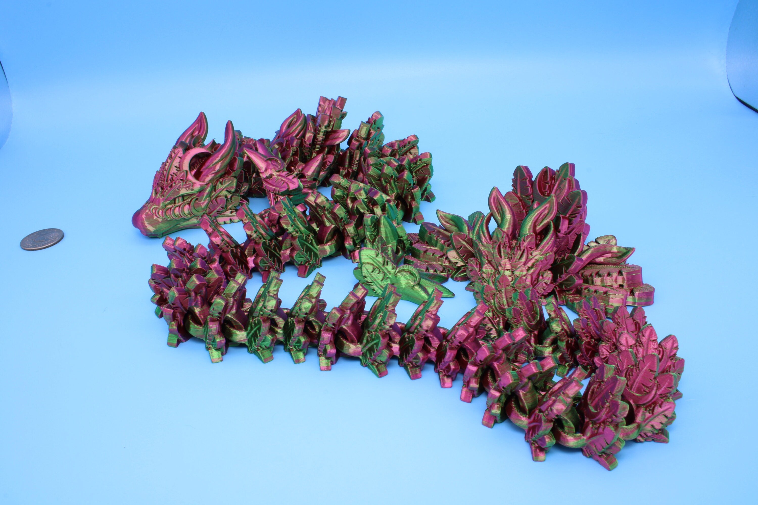Lunar Dragon | Dual Color | 3D Printed Dragon 31 inches!