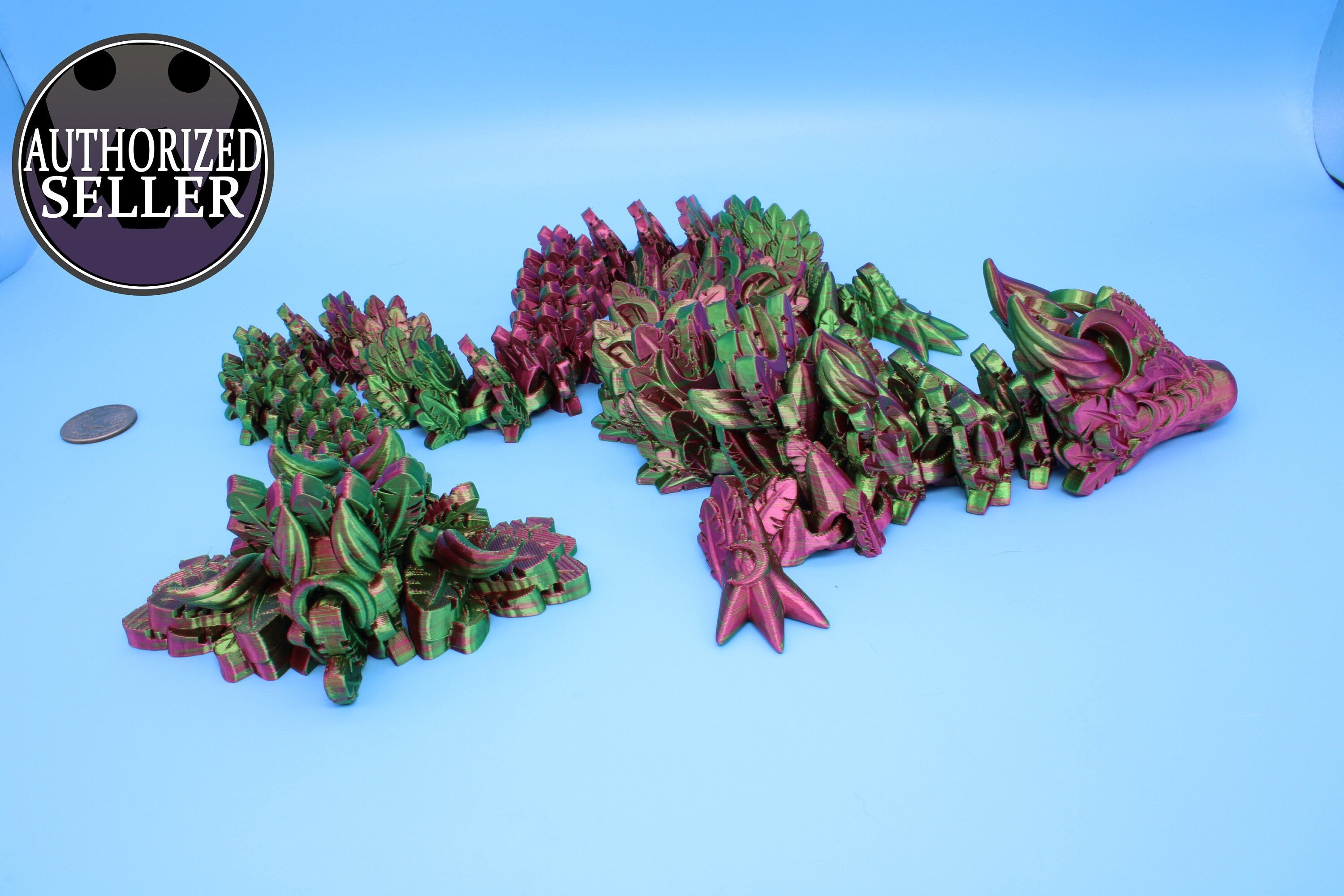 Lunar Dragon | Dual Color | 3D Printed Dragon 31 inches!