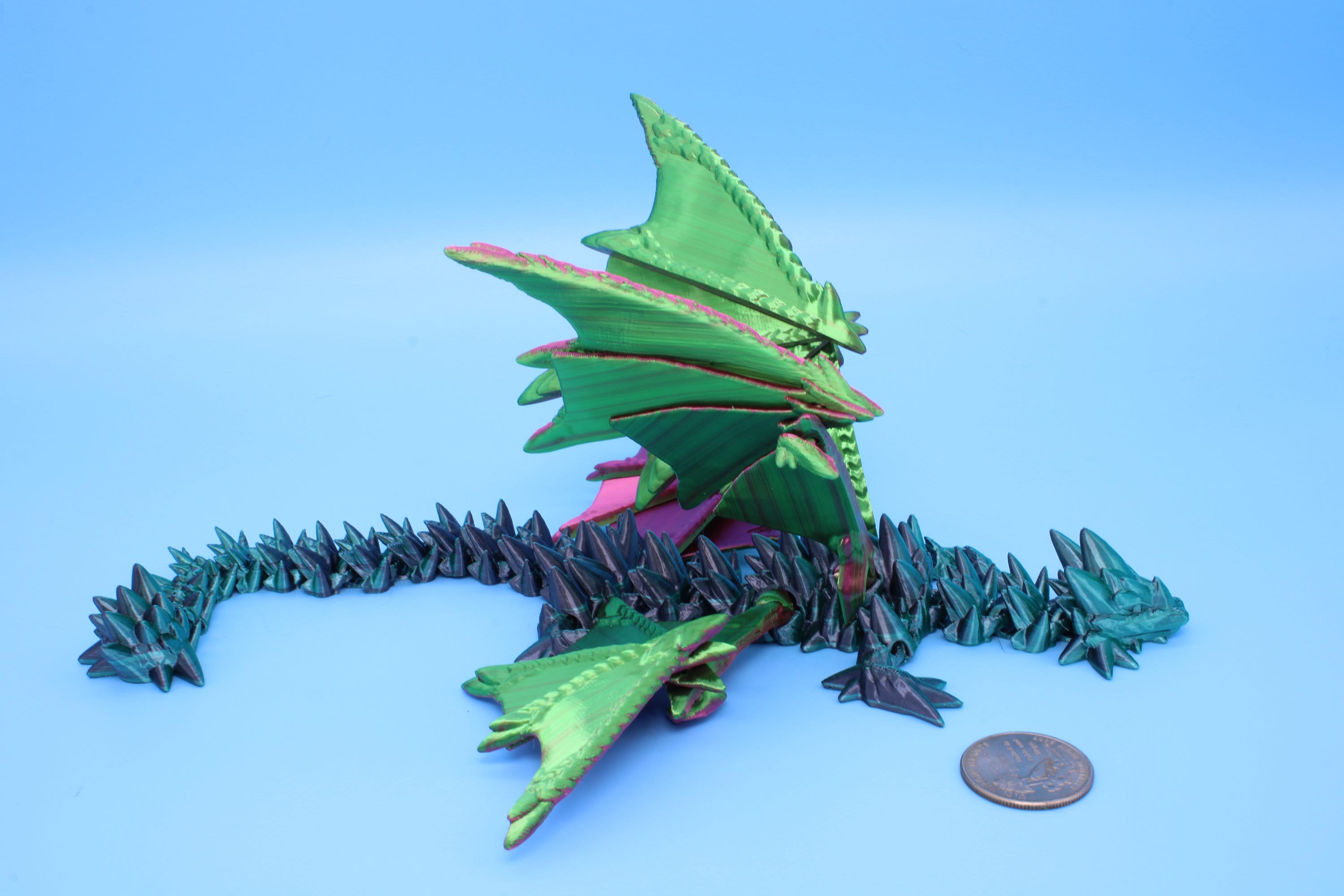 Spike Wing Dragon | 3D Printed Articulating Dragon 11.5 in.