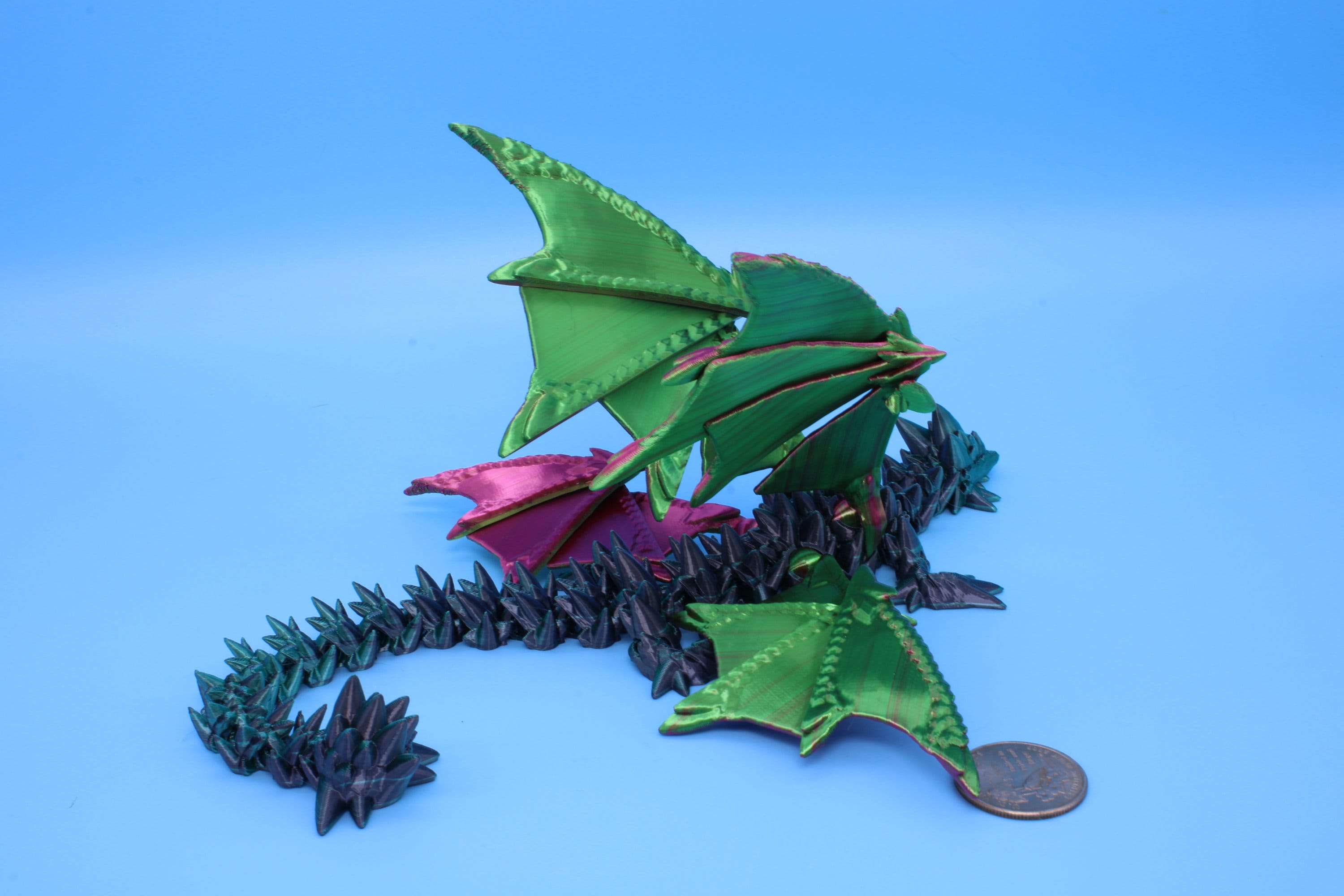 Spike Wing Dragon | 3D Printed Articulating Dragon 11.5 in.