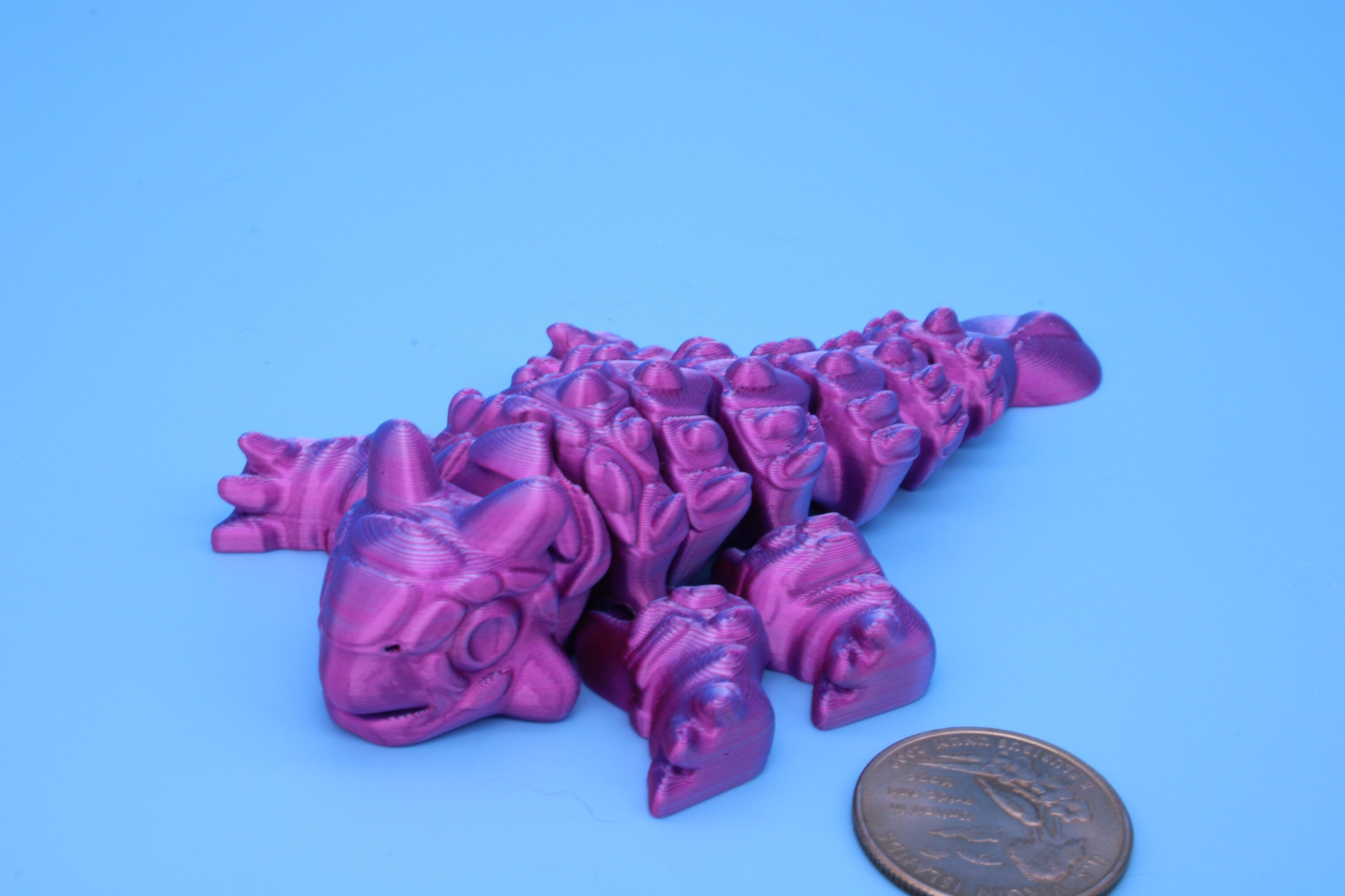 Dinosaur | Ankylosaurus | 3D Printed Cute Dino | 4.25 inches | Fidget Toy | Articulating Dinosaur