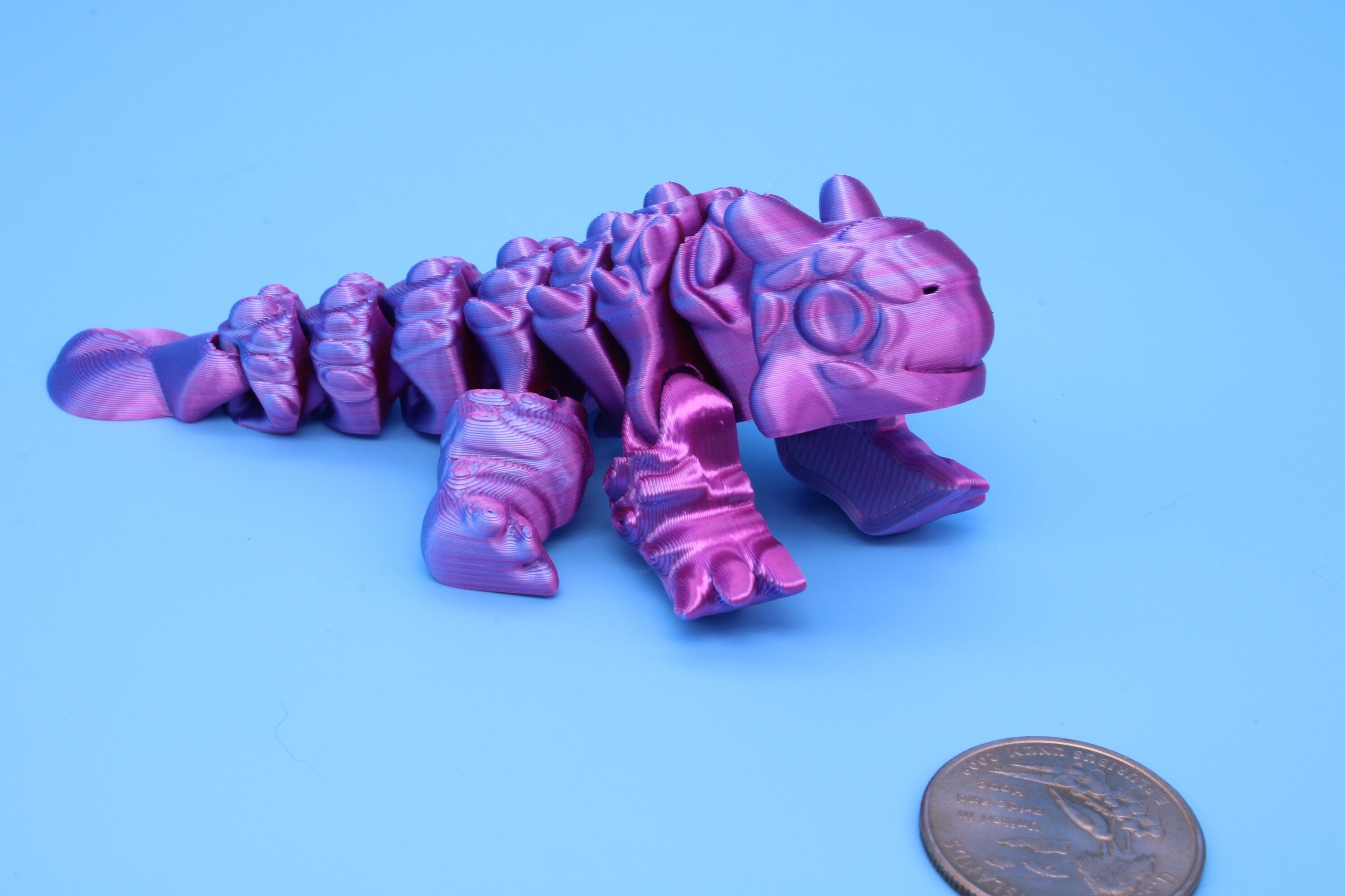 Dinosaur | Ankylosaurus | 3D Printed Cute Dino | 4.25 inches | Fidget Toy | Articulating Dinosaur