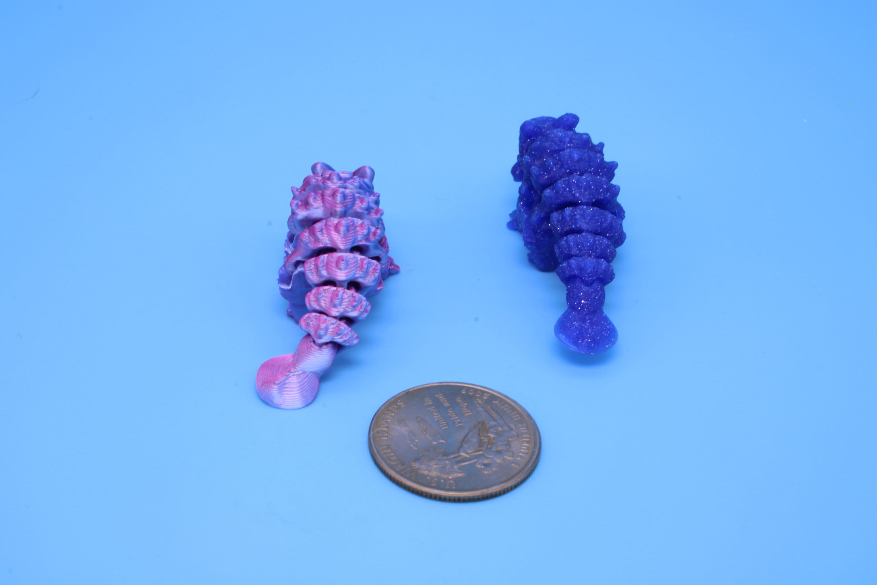 Dinosaur | Ankylosaurus - 2 Pack | 3D Printed Cute Dino | 2.2 inches | Fidget Toy | Articulating Dinosaur