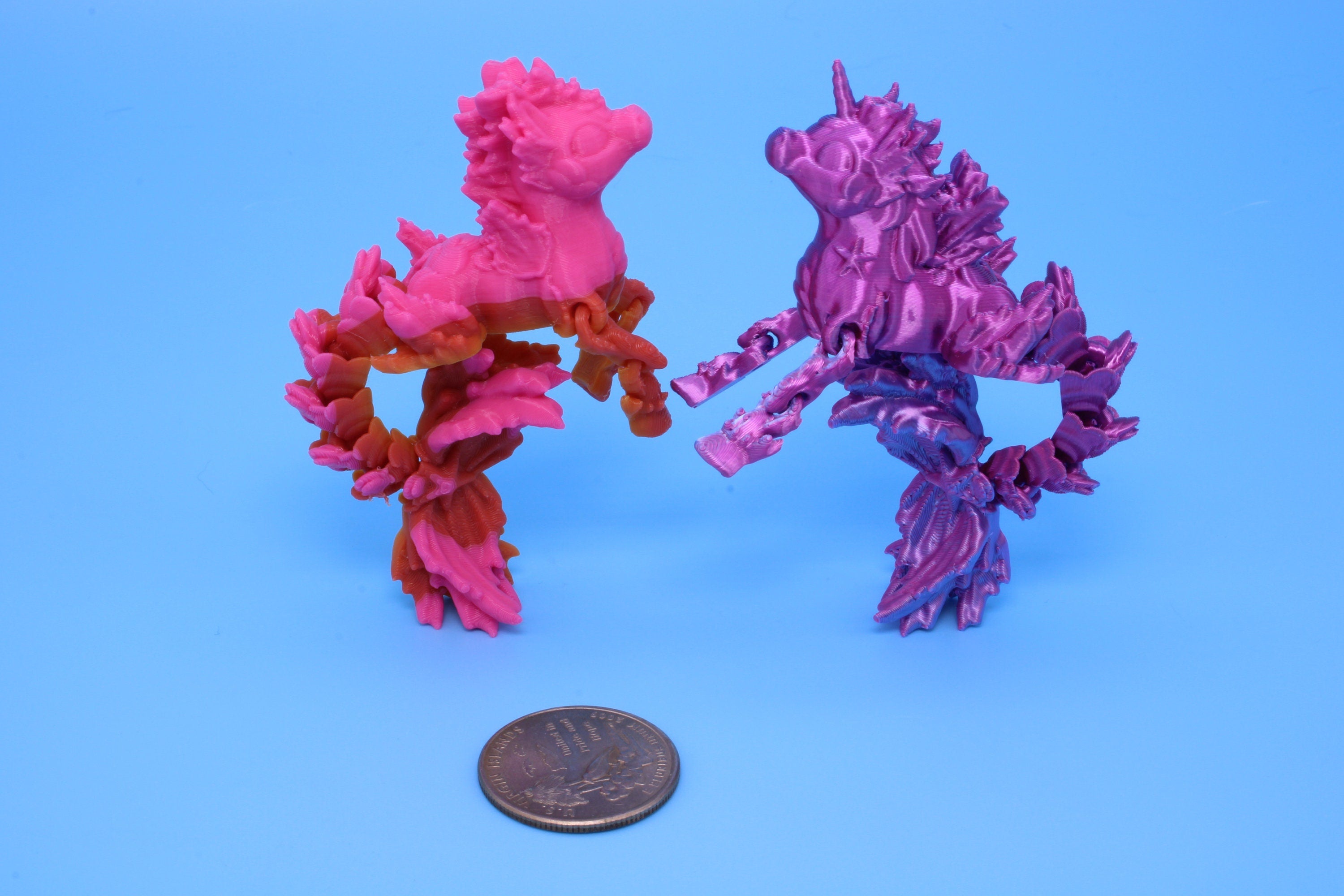 Sea Horse | Rainbow | Cute Hippocampus | 3.75 in. | 3D Printed | Sea Horse Fidget Toy.