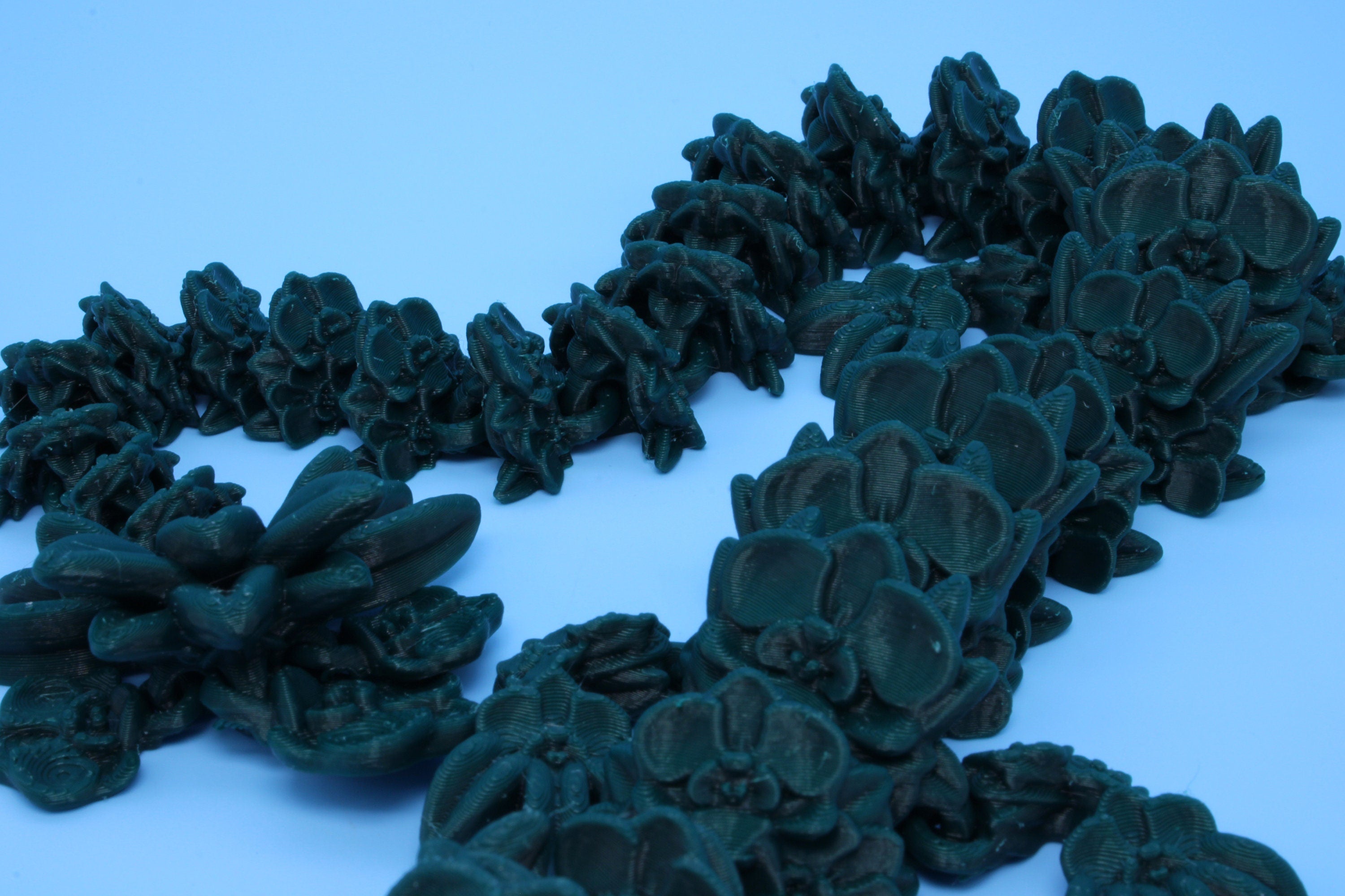 Orchid Dragon | 3D Printed | Flexi Toy | Adult Fidget Toy | 14.5 inch.