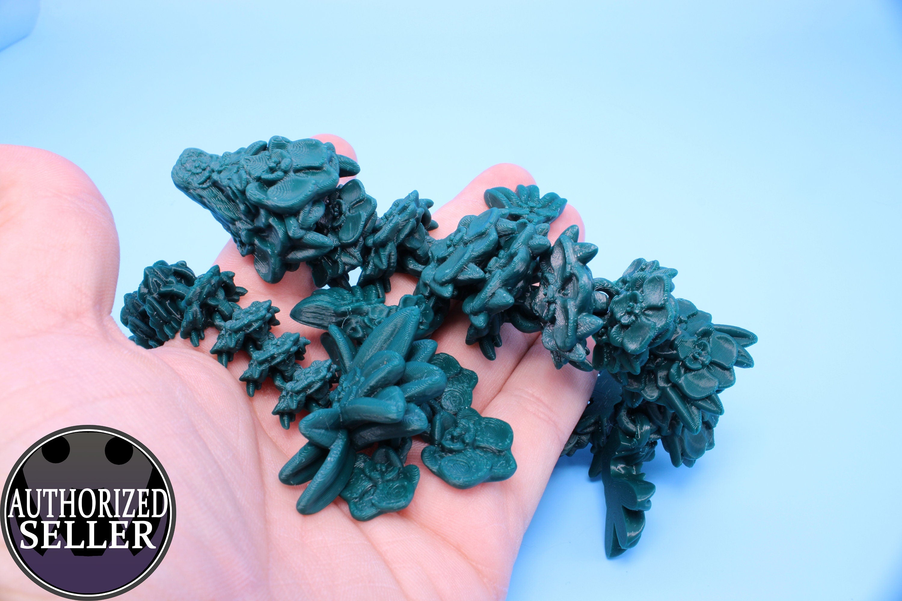 Orchid Dragon | 3D Printed | Flexi Toy | Adult Fidget Toy | 14.5 inch.