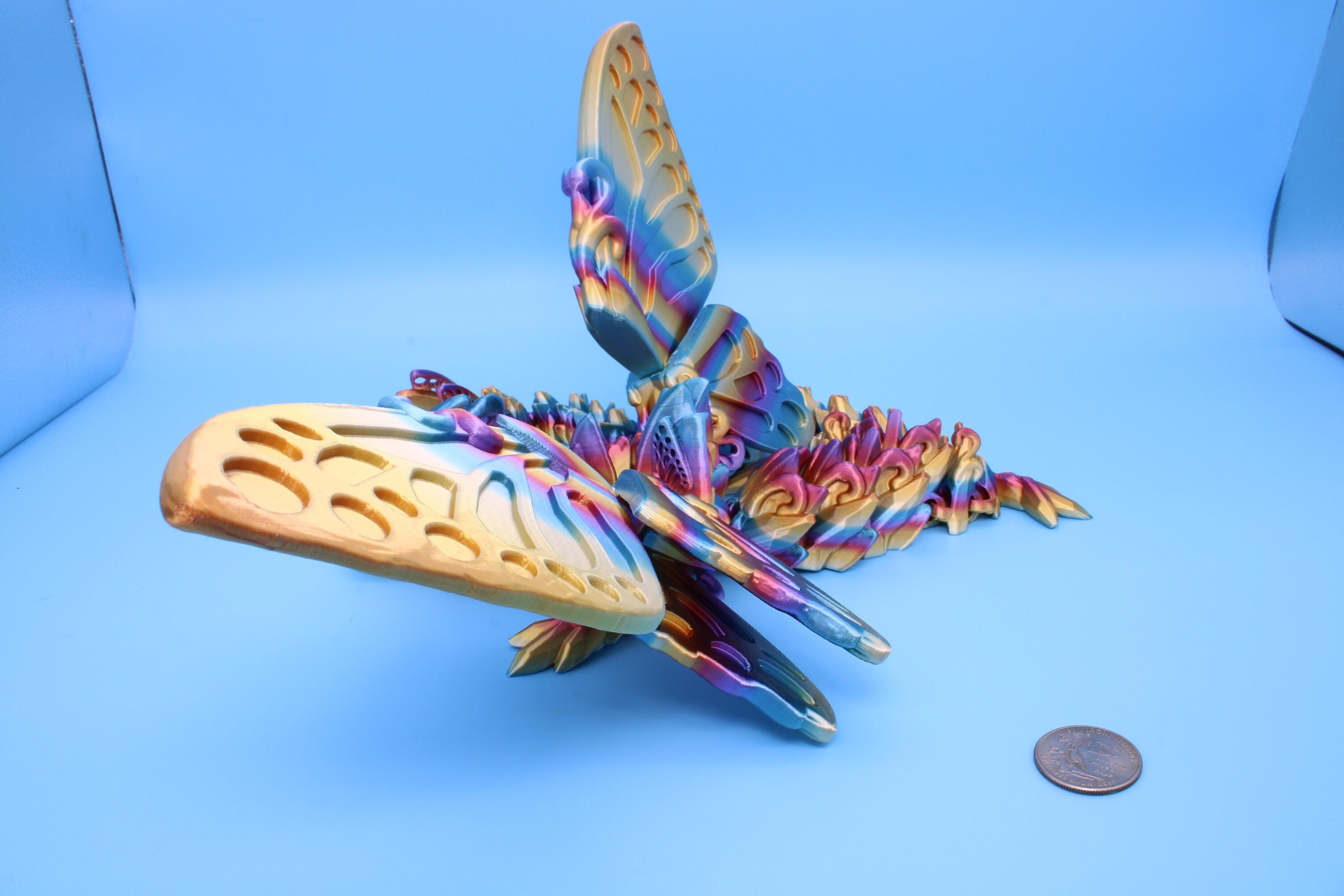 Butterfly Wing Dragon | 3D Printed Articulating Dragon 18 in.