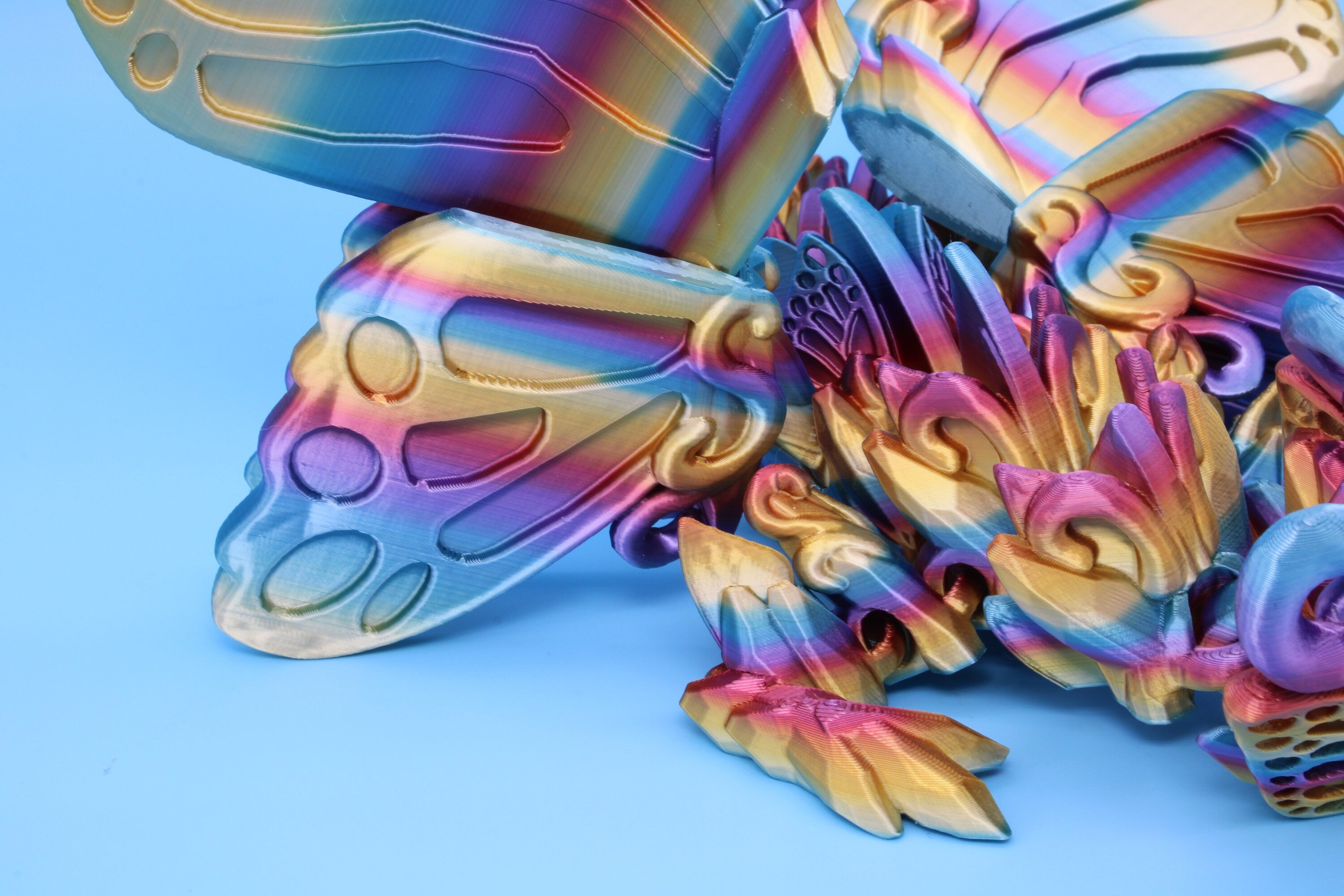 Butterfly Wing Dragon | 3D Printed Articulating Dragon 18 in.