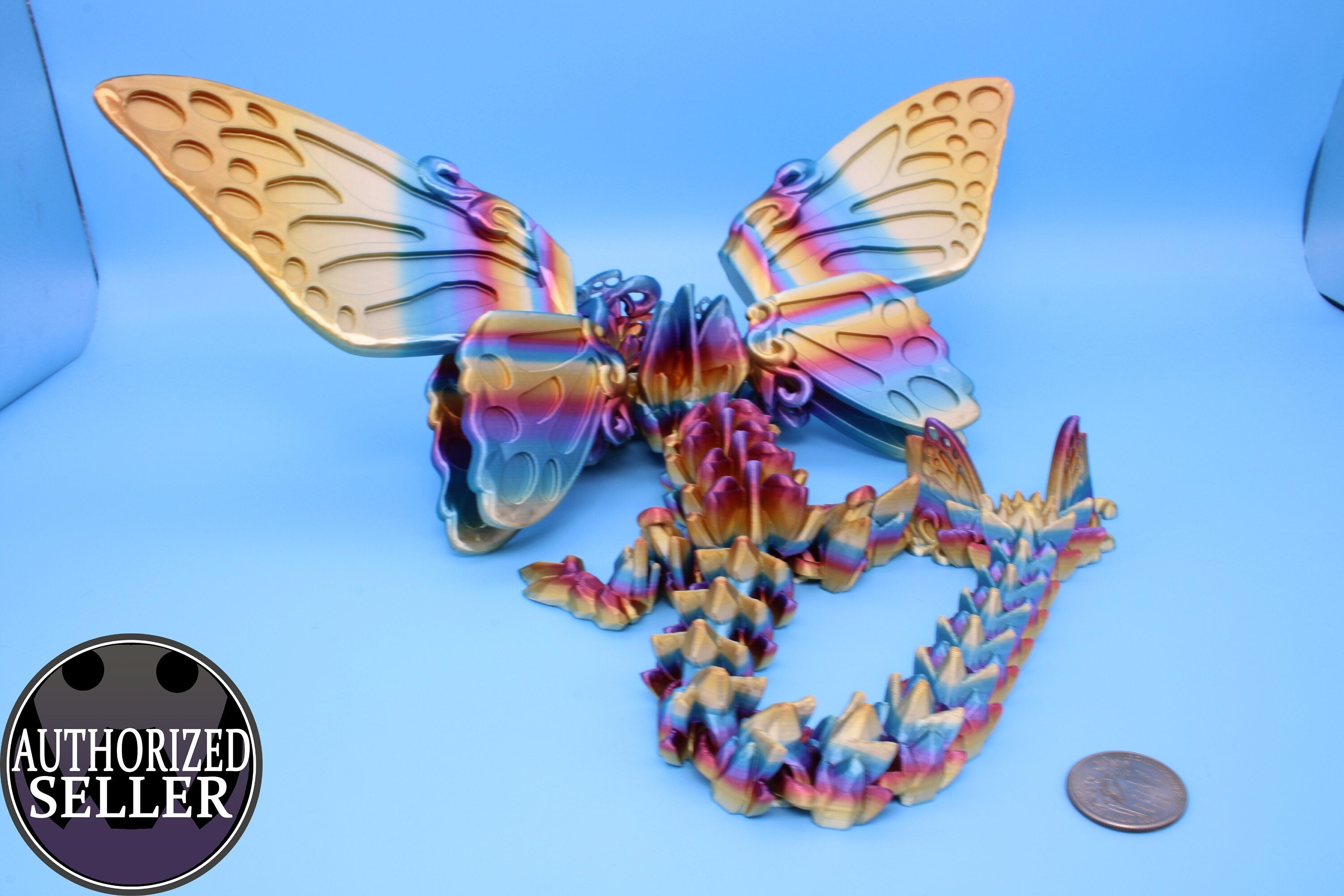 Butterfly Wing Dragon | 3D Printed Articulating Dragon 18 in.