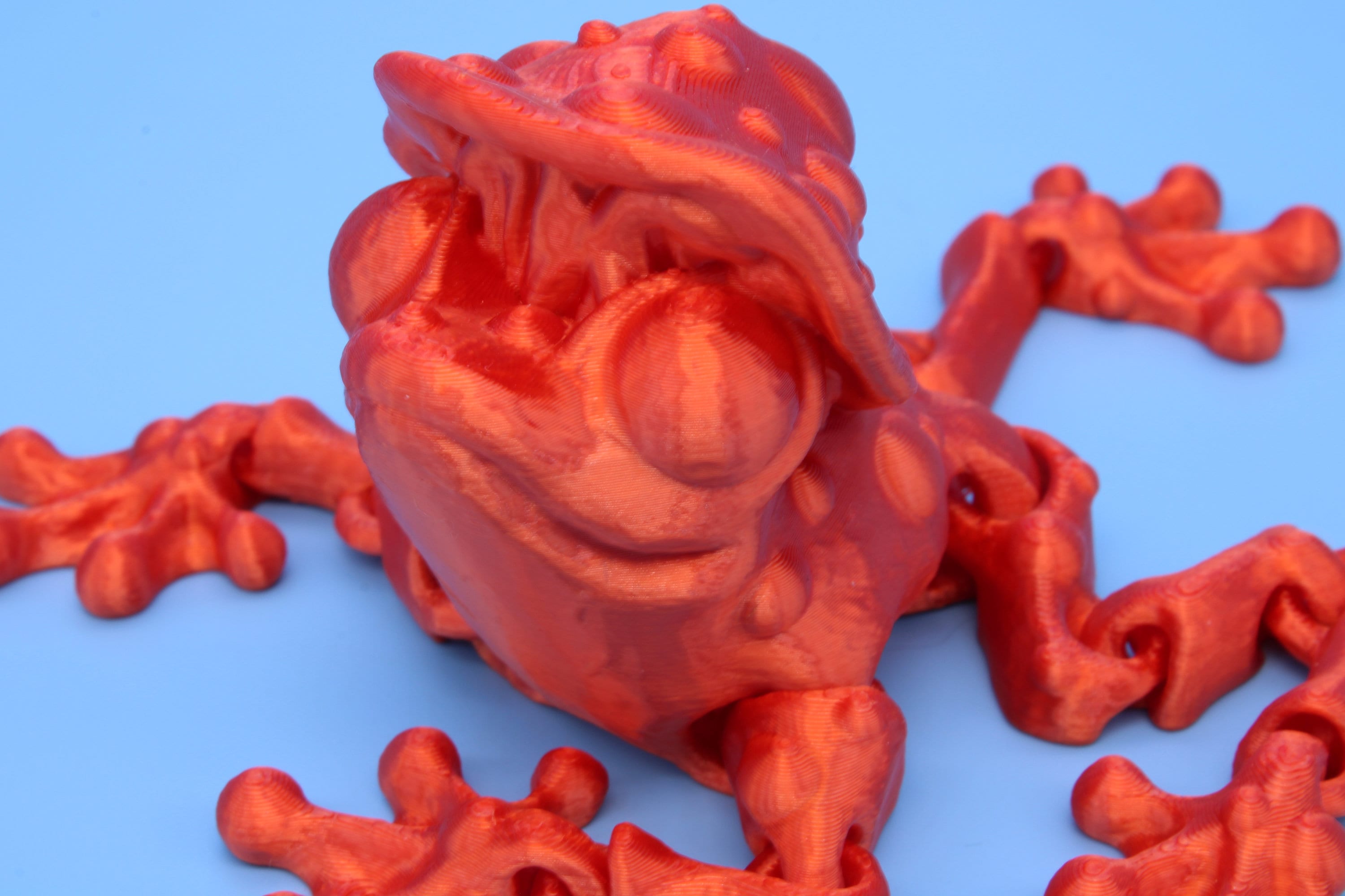 Mushroom Frog | 3D Printed | Friendly Frog | Fidget Toy | Articulating Frog.