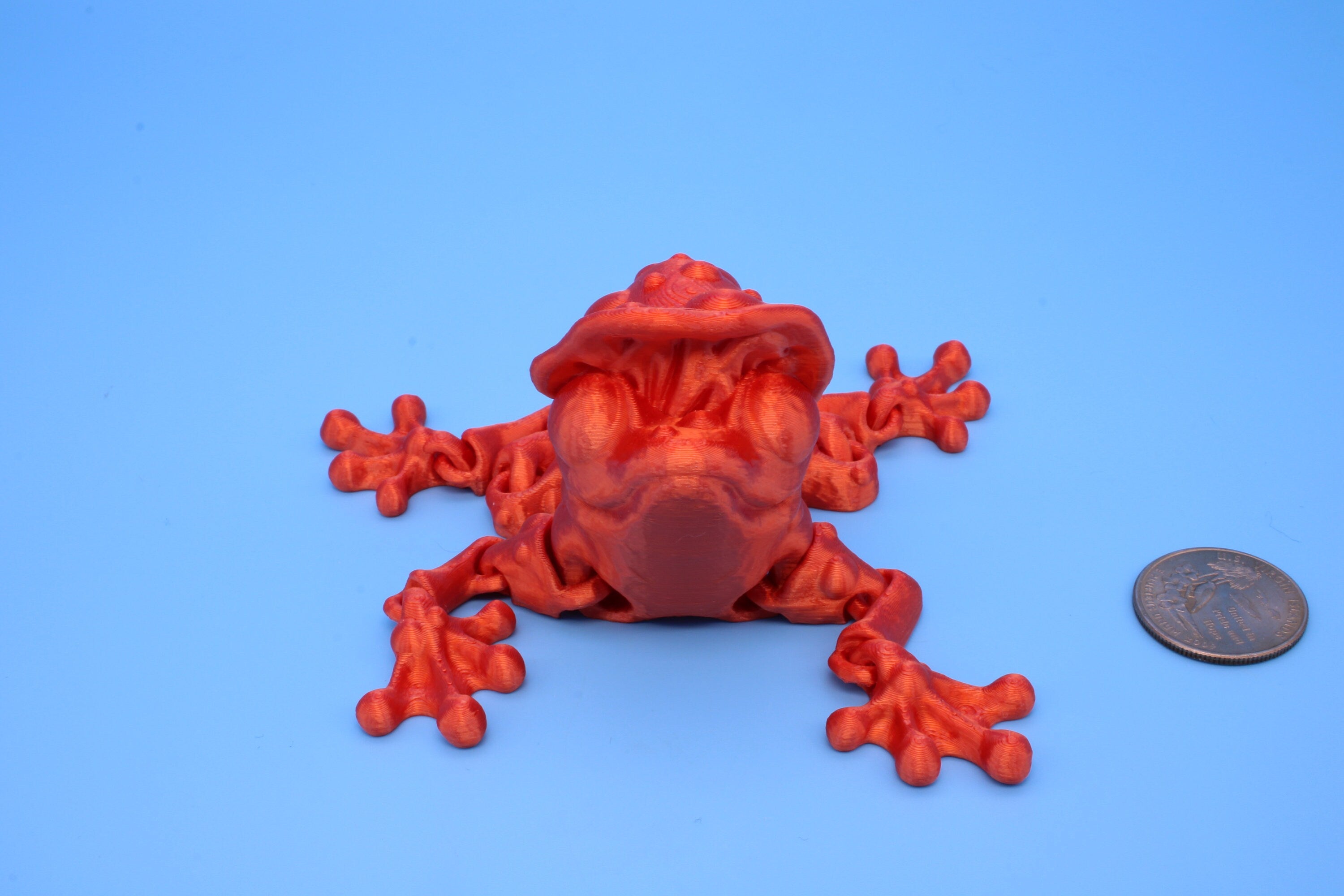 Mushroom Frog | 3D Printed | Friendly Frog | Fidget Toy | Articulating Frog.