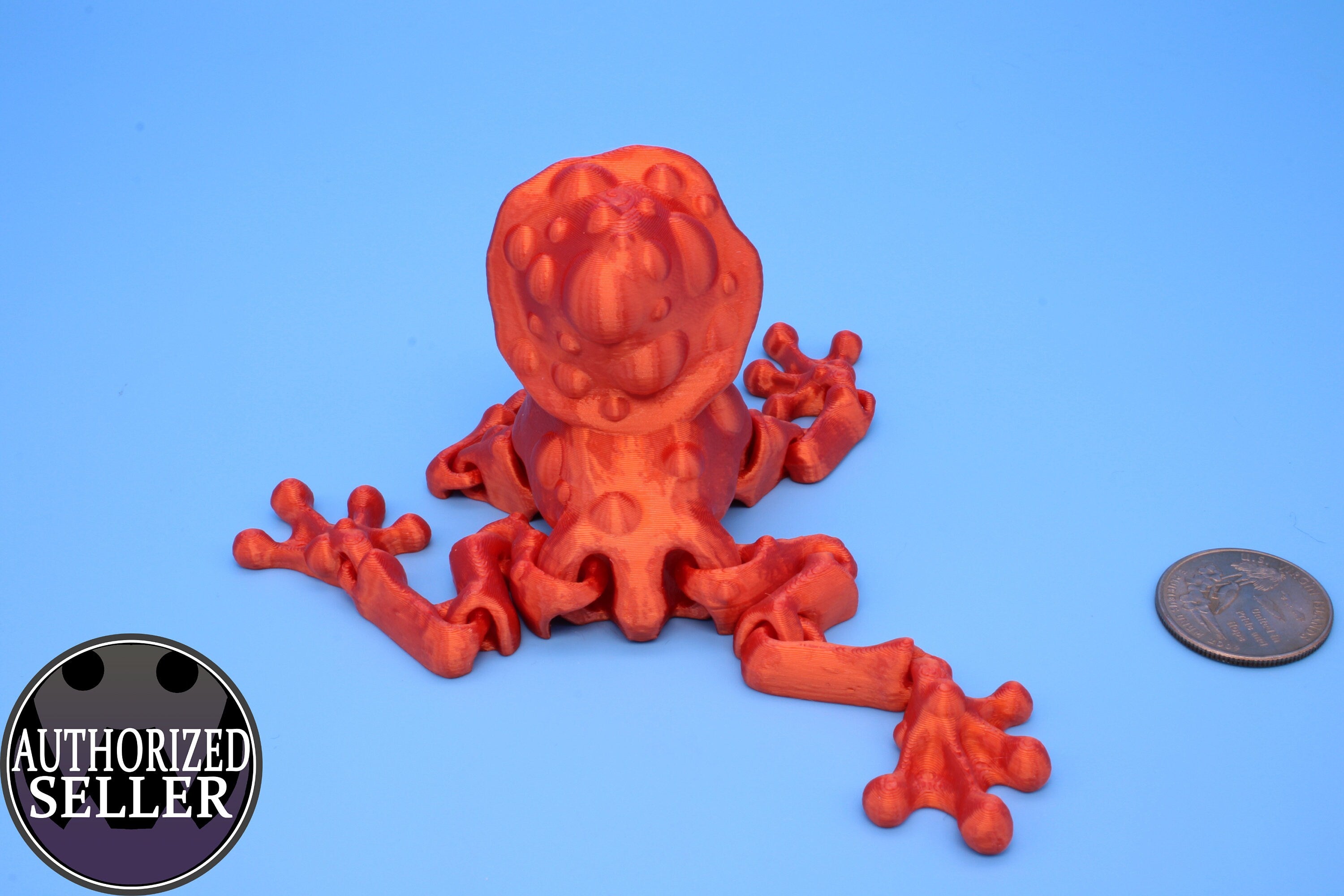 Mushroom Frog | 3D Printed | Friendly Frog | Fidget Toy | Articulating Frog.