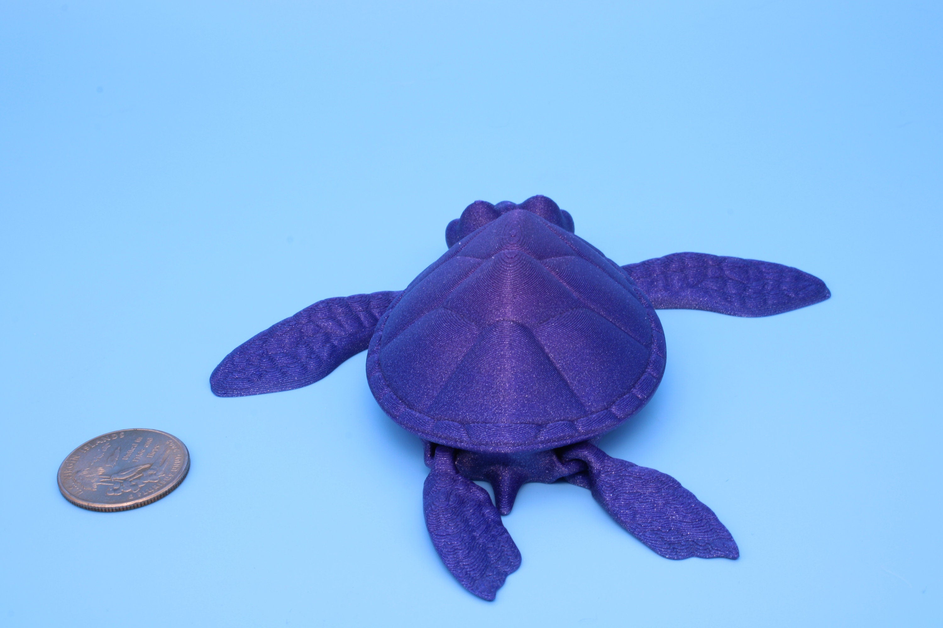 Turtle- Miniature, Articulating, 3D printed