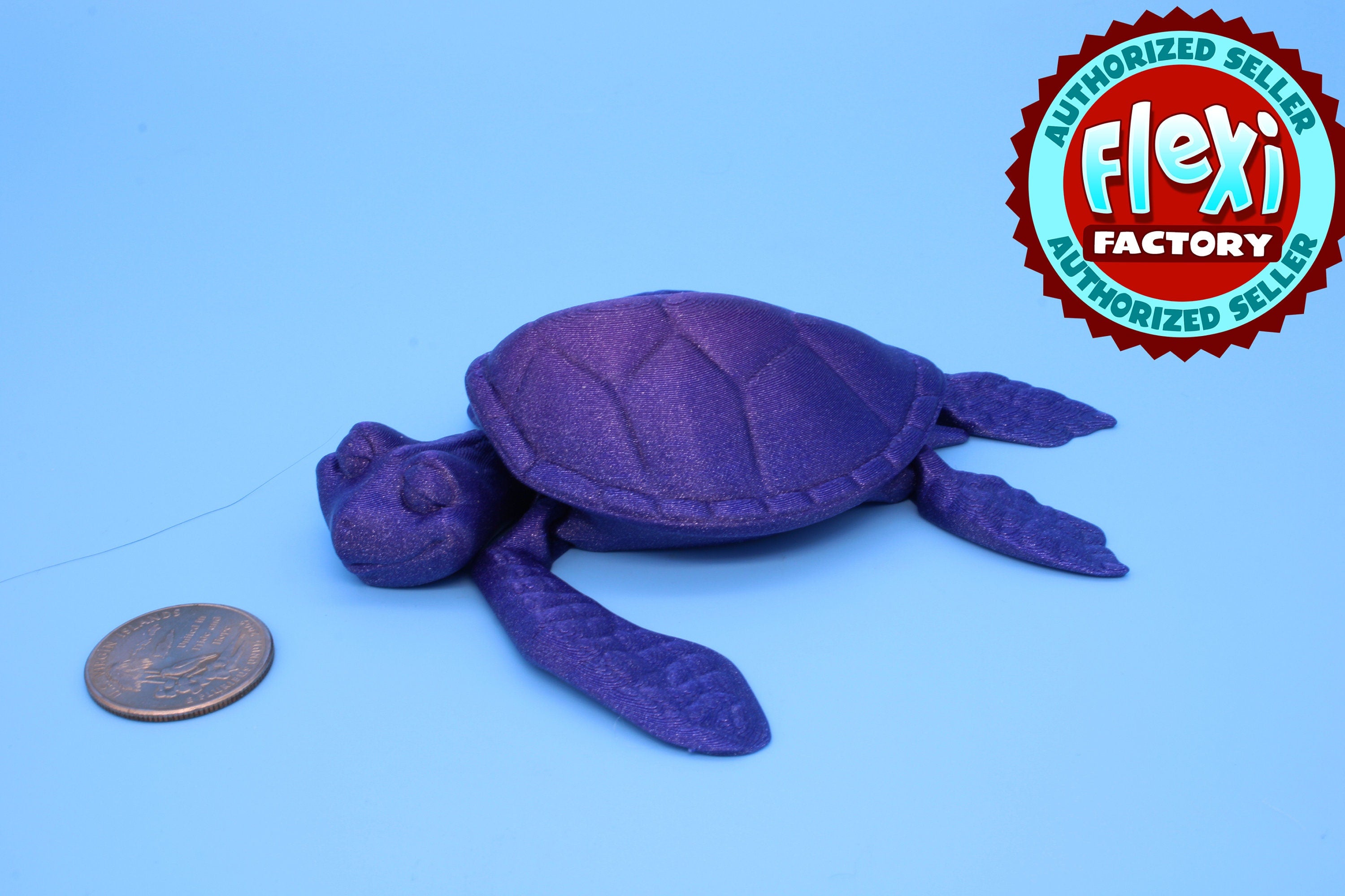 Turtle- Miniature, Articulating, 3D printed