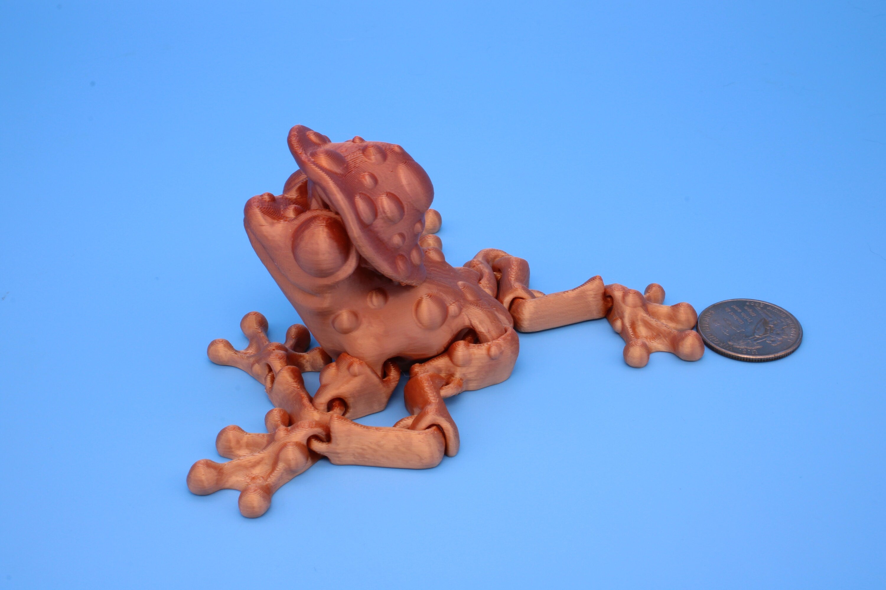 Mushroom Frog-| 3D Printed | Friendly Frog | Articulating Frog.