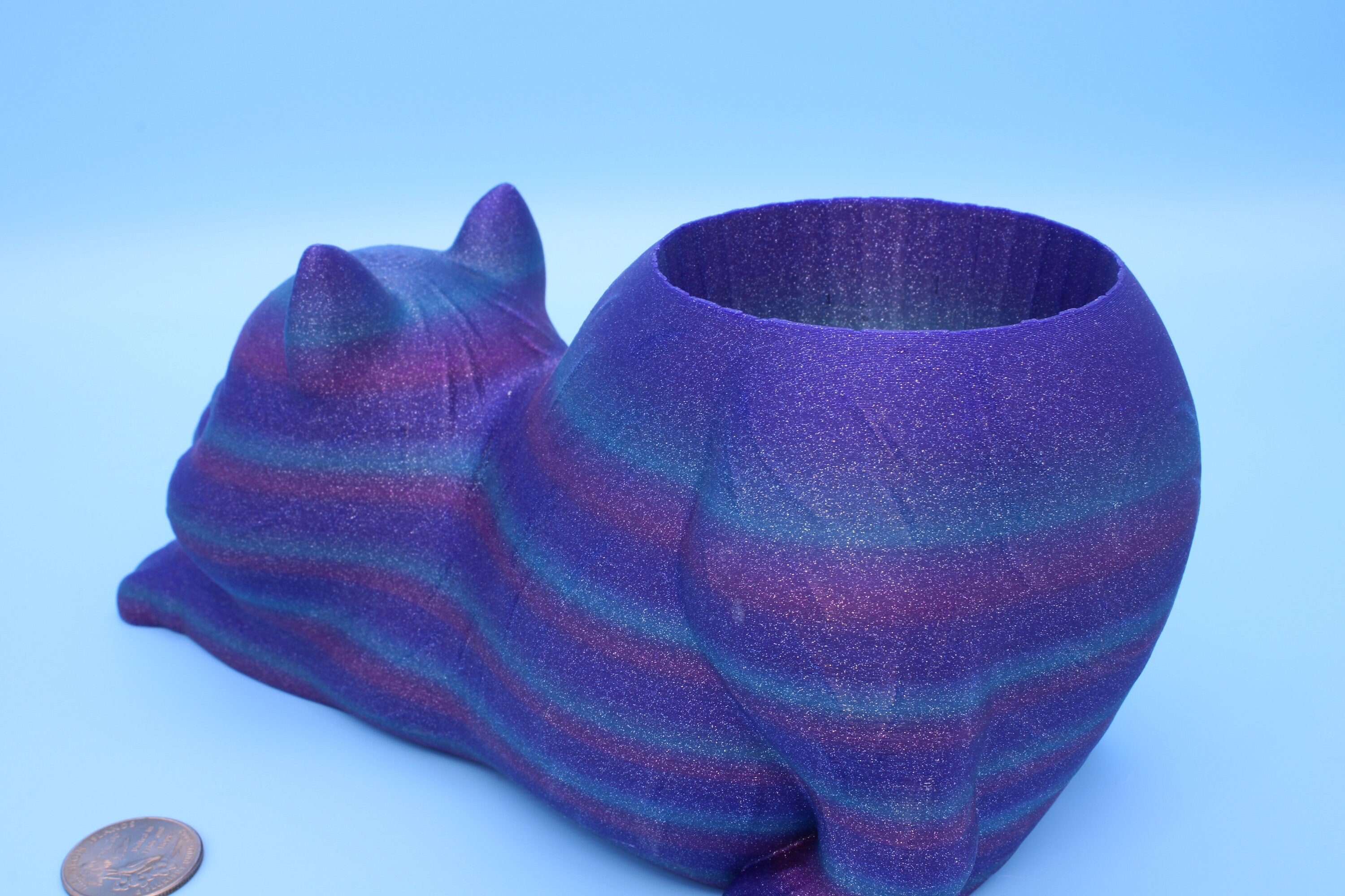 Cat- Flower Pot, or Small Dish | 3D Printed