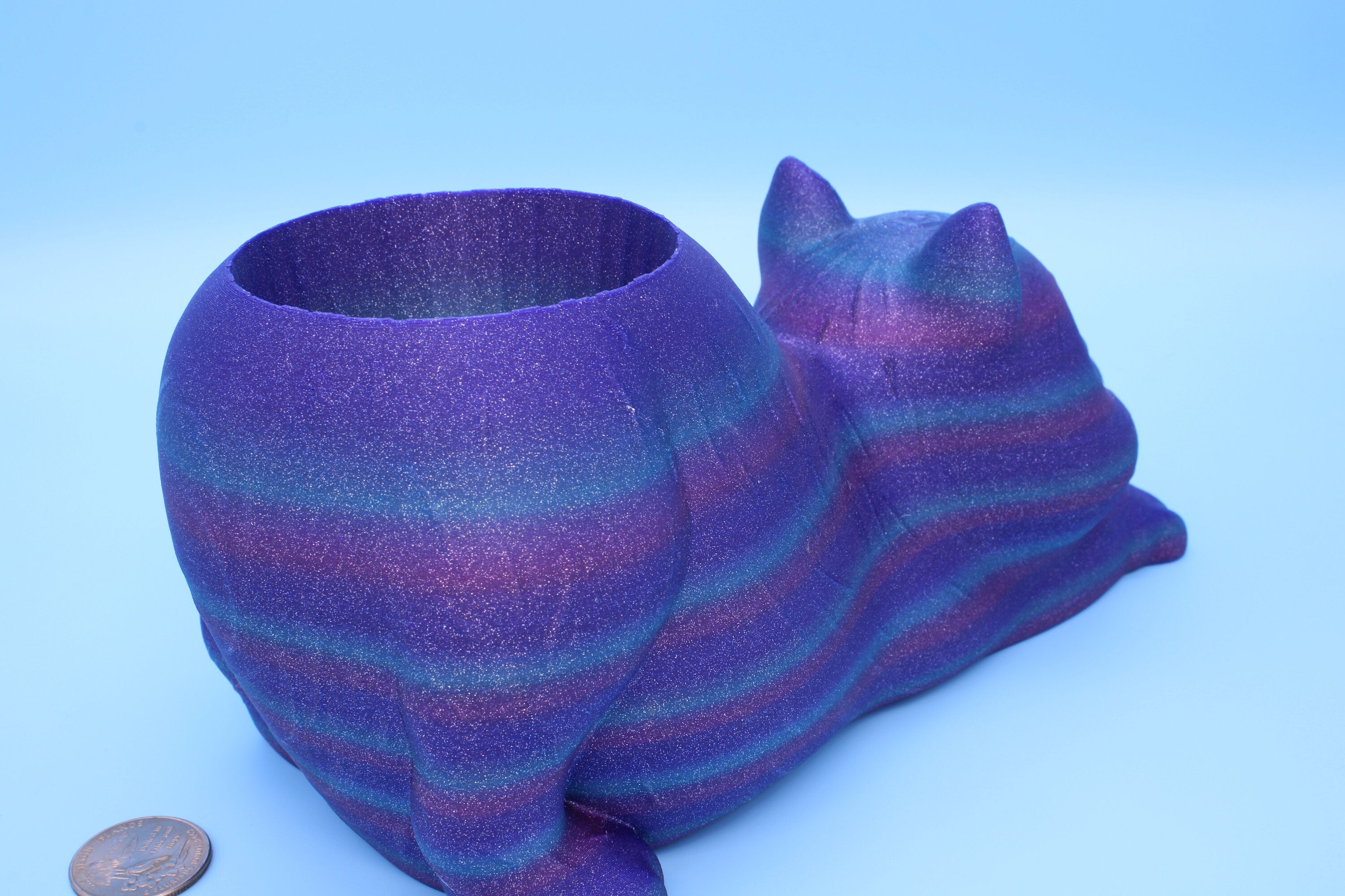 Cat- Flower Pot, or Small Dish | 3D Printed